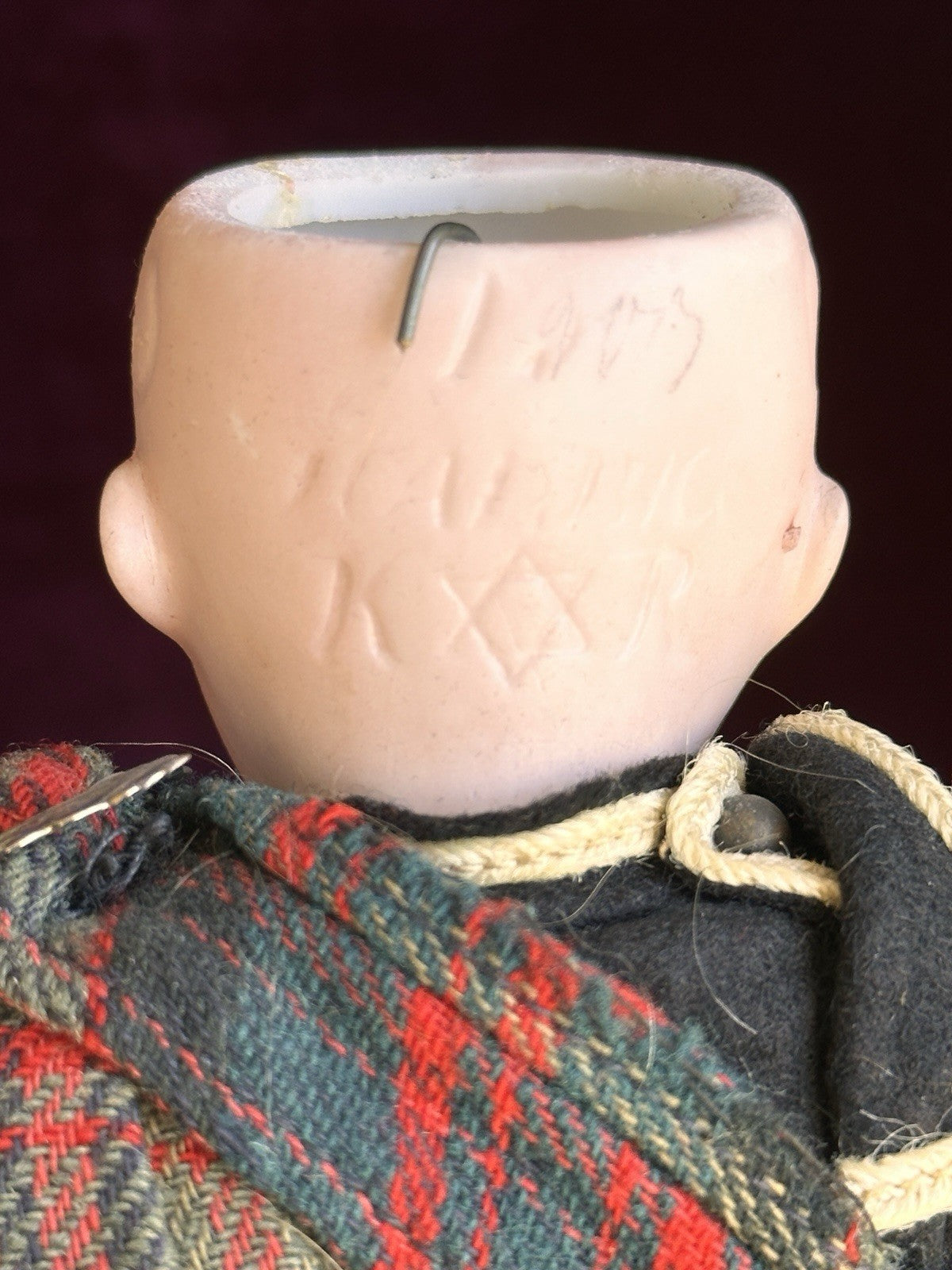Antique German 8.75” Kammer Reinhardt Scottish Boy Bisque Head Doll