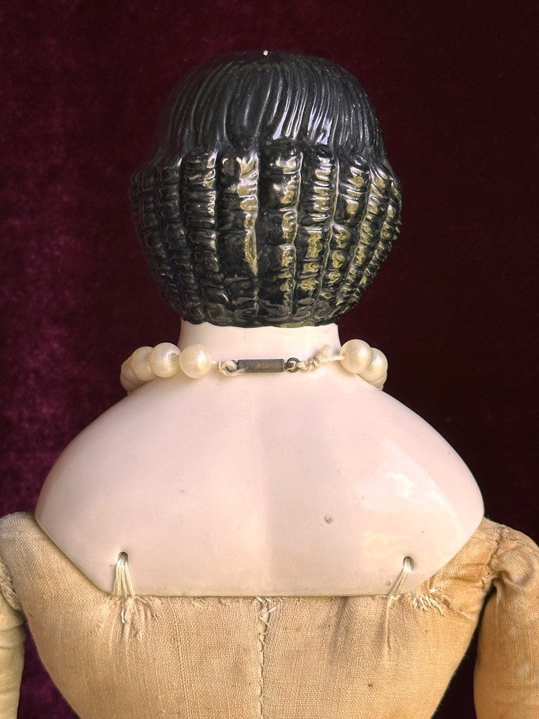 Antique German 20" Kloster Veilsdorf Greiner Style Brown Eyes China Head Doll
