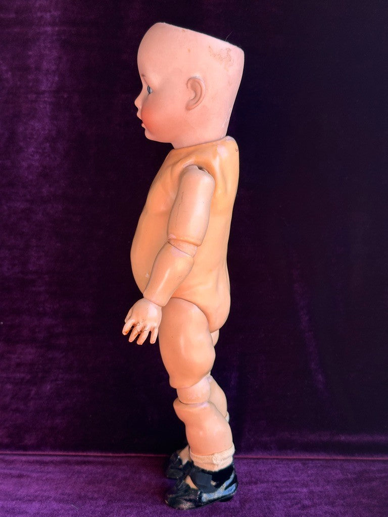 Antique German 14" Schoenau & Hoffmeister Bisque Head Toddler Character Doll