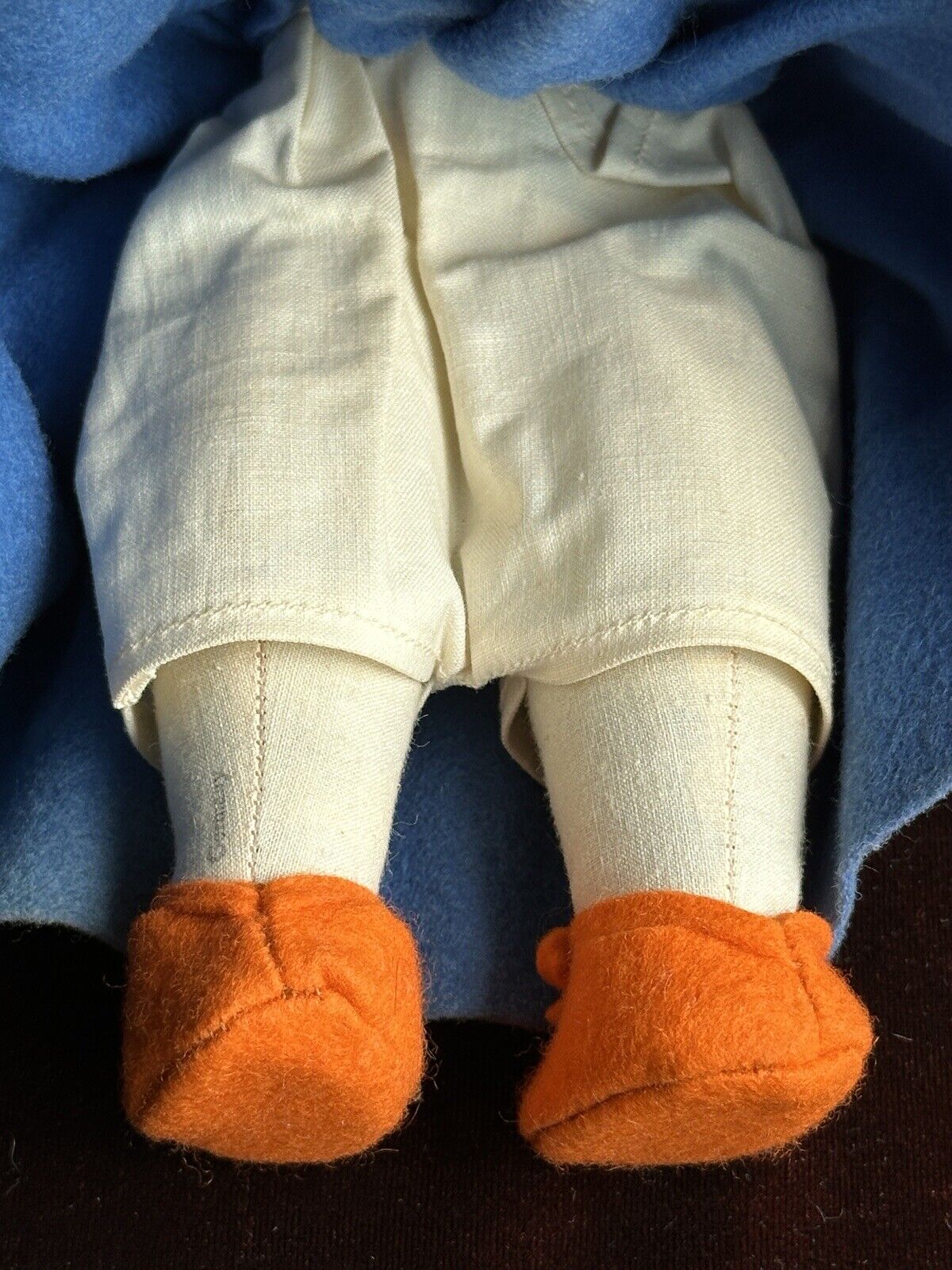 Antique German 9” Anna Fehrle Carved Wooden/Cloth Girl Doll with Tag