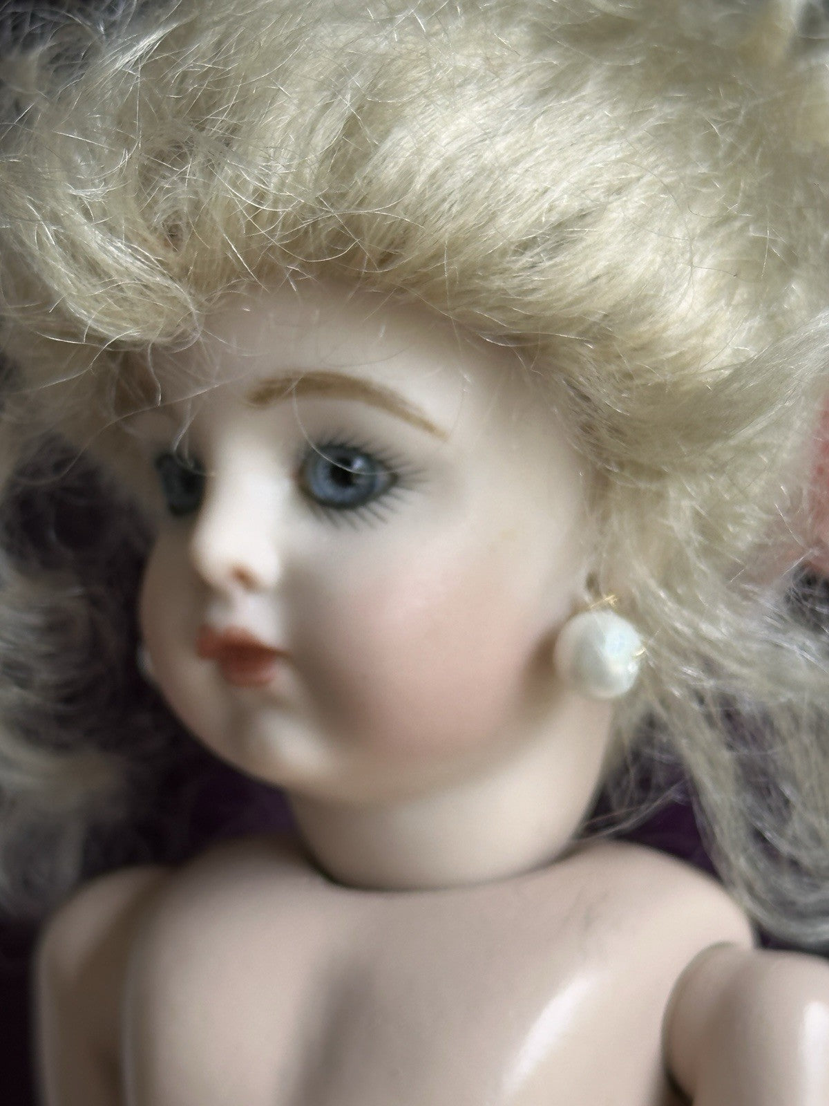 Miniature Porcelain 8” Reproduction of Antique French Bru Jne Doll