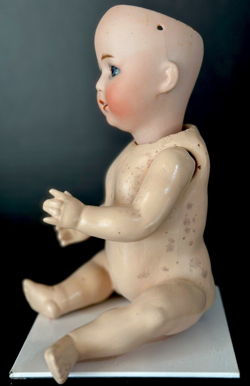 Rare Antique German Heubach Gebrüder Mold 10532 Bisque Head Character 9” Doll