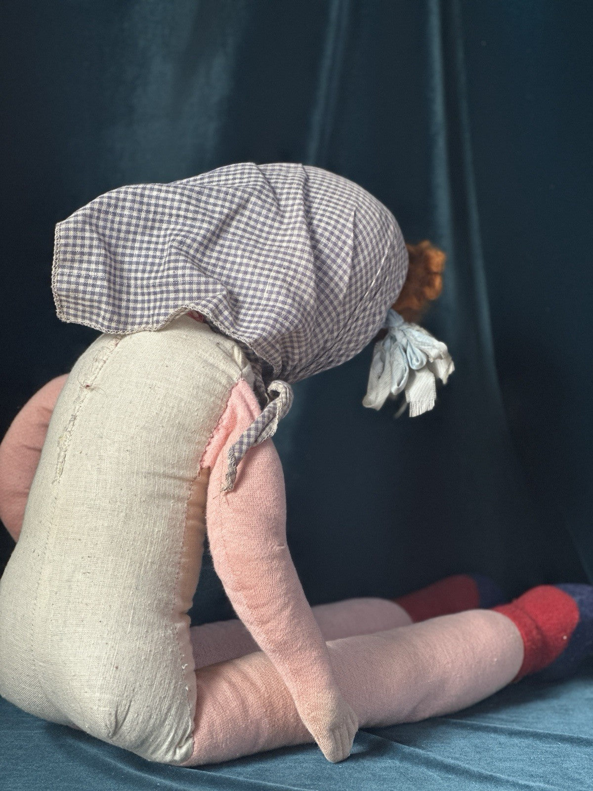 Lot Of 3 Vintage Stuffed Cloth 16”; 22” and 33” Dolls