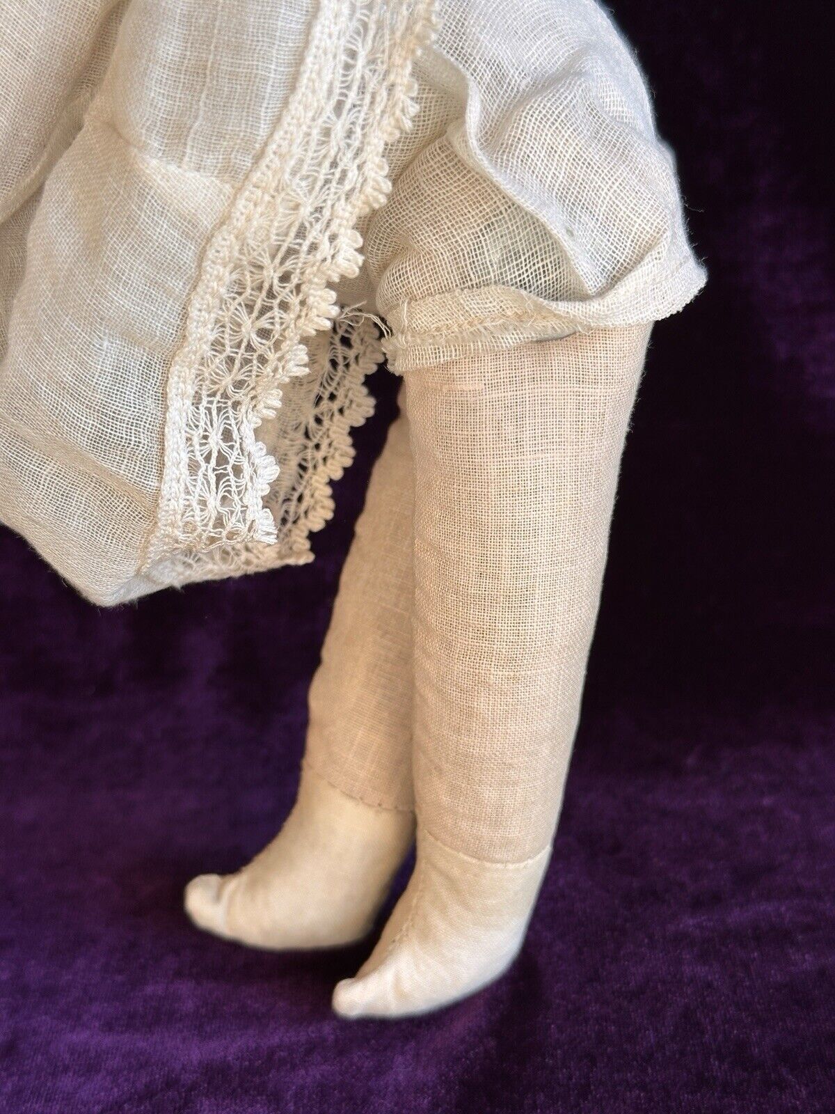 Antique American 12” Bruckner Lithograph Hard Mask Cloth Rag Doll