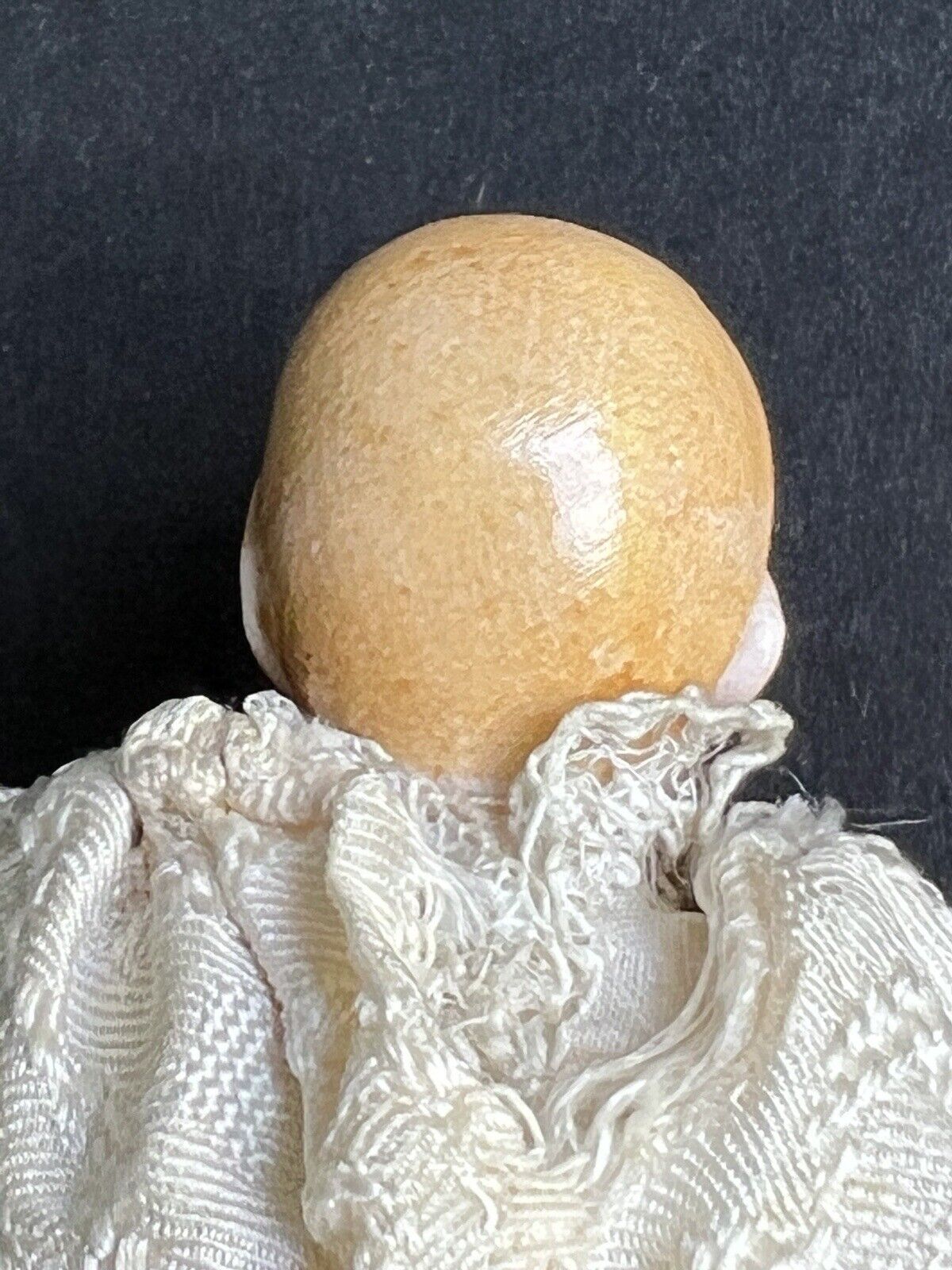 Rare Antique German 4.75” Bisque Shoulder Head Dollhouse Bald Man Doll