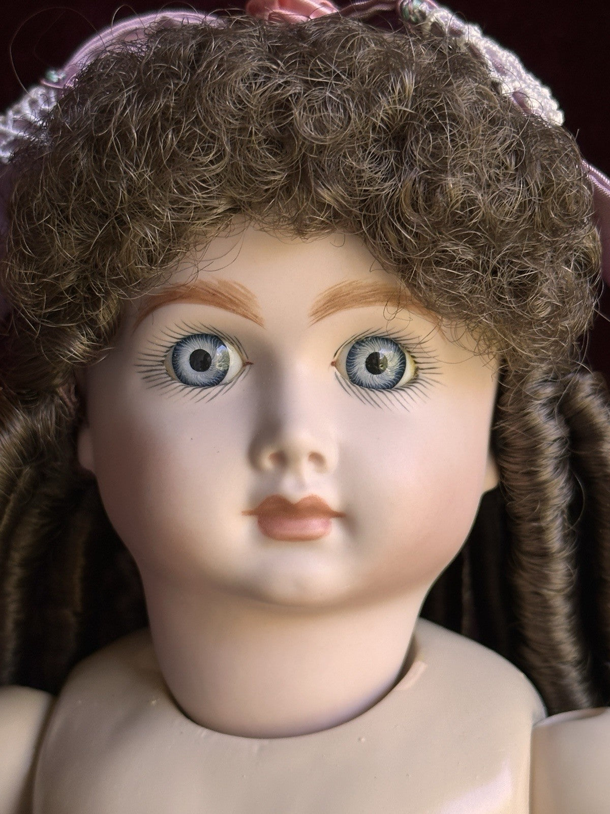 Porcelain Composition 18” Reproduction of Antique French Andre Thuillier Doll