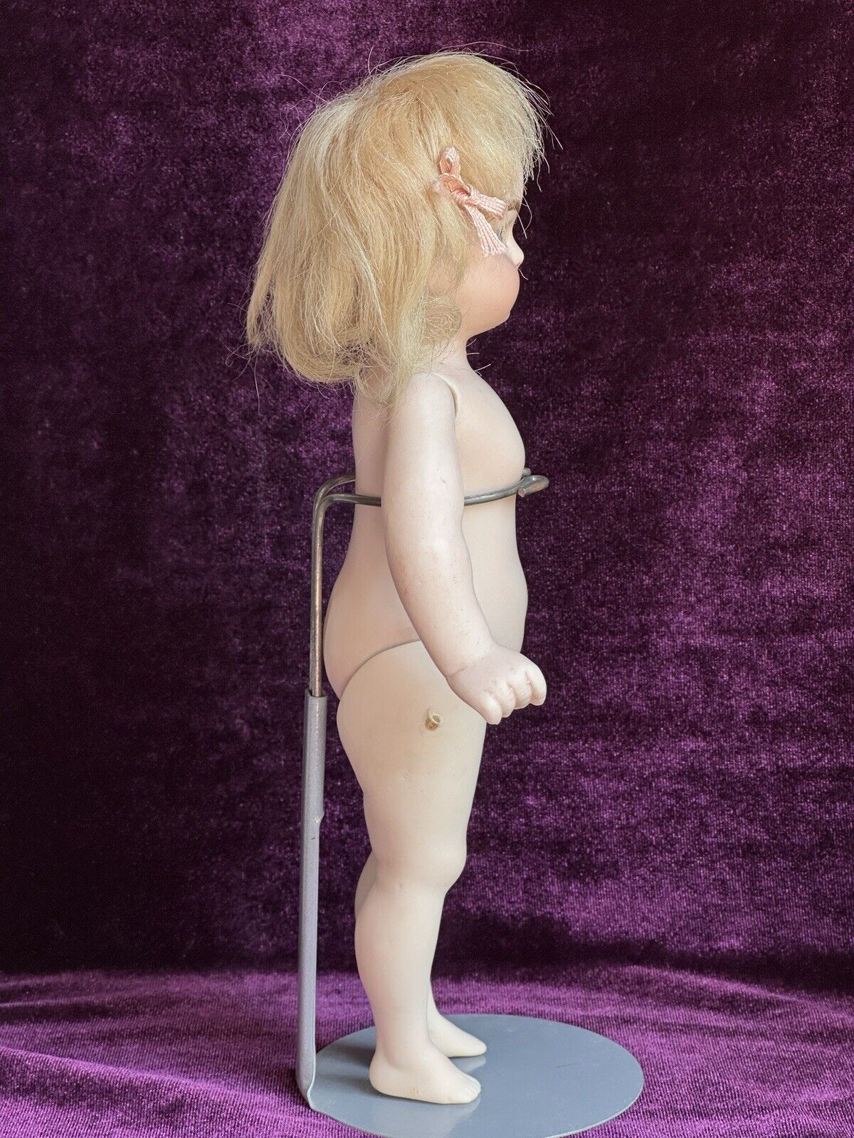Antique German Large 8.75” All Bisque Kestner (?) Closed Mouth Barefoot Doll