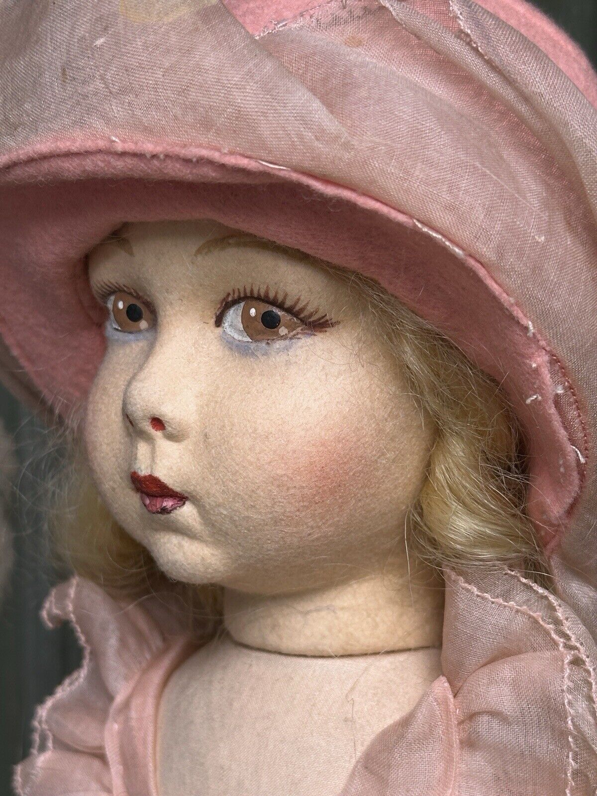 Rare All Original 16” Vintage Italian Lenci 149 Series Felt Cloth Doll with Tag