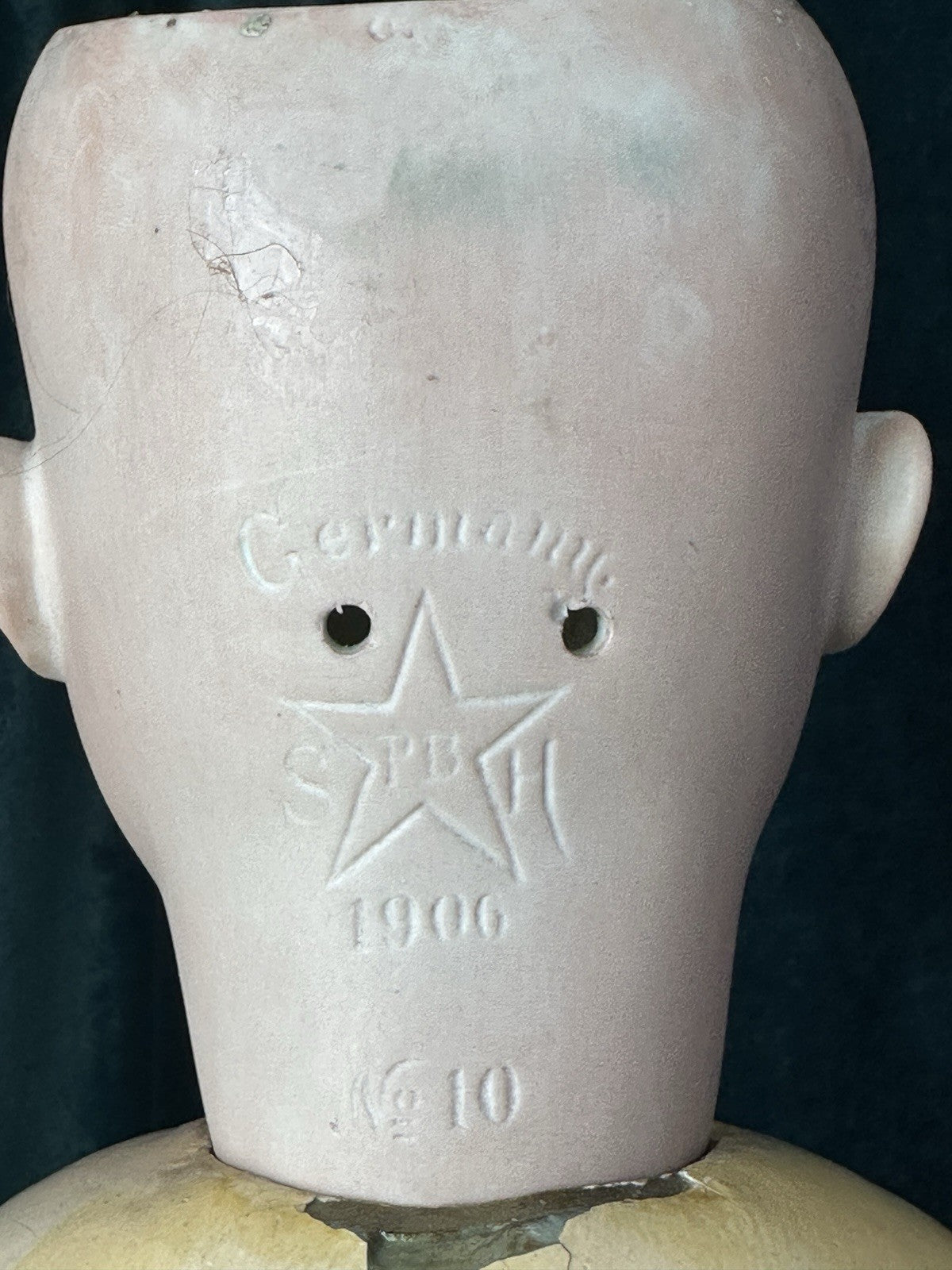 Antique German Shoenau & Hoffmeister Mold 1906 Bisque Head 27” Doll