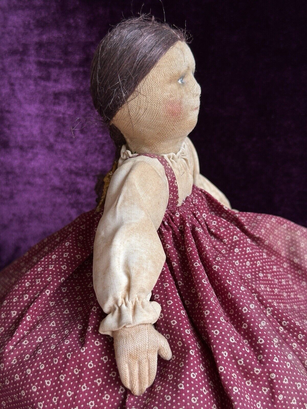 Antique Russian 10” Soviet Union Stockinette Tea Wormer Cloth Doll