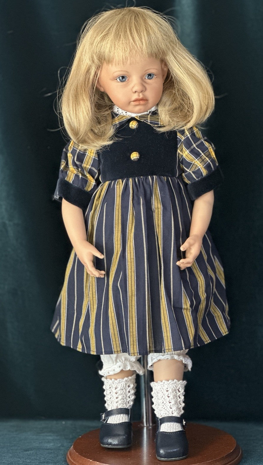 Collectible Artist 18” Porcelain Doll LE 30 With Teddy Bear