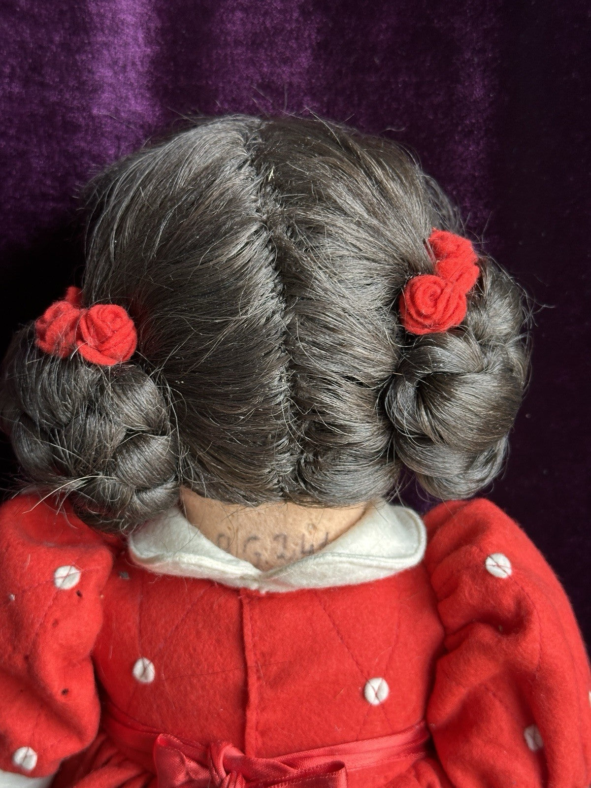Vintage 19” Italian 1980’s Lenci Brunilde Felt Cloth Doll