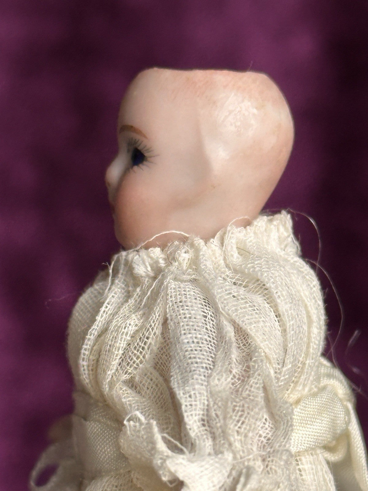 Antique French 3.5” All Bisque Tiny Mignonette Doll