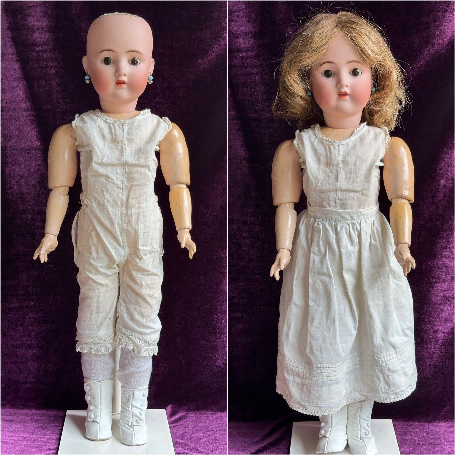 Antique German 23” Alt Beck Gottschalck ABG 1362 Sweet Nell Bisque Head Doll