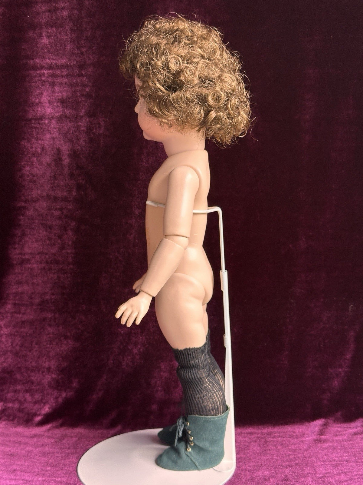 Vintage 18” Porcelain Composition Reproduction of Antique Simon Halbig Boy Doll