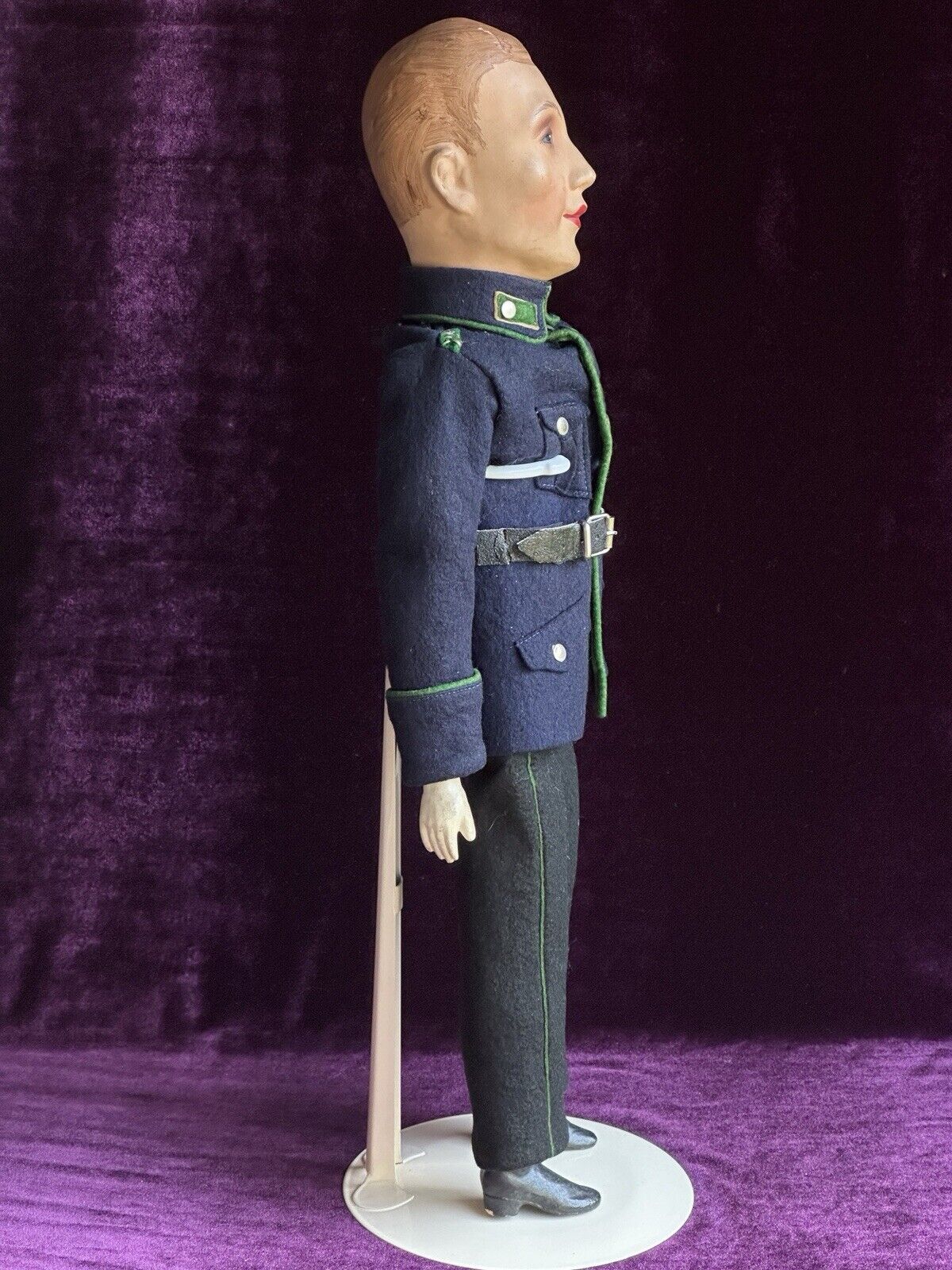 Unidentified Antique 20” French (?) Composition (?) Cloth Military Soldier Doll
