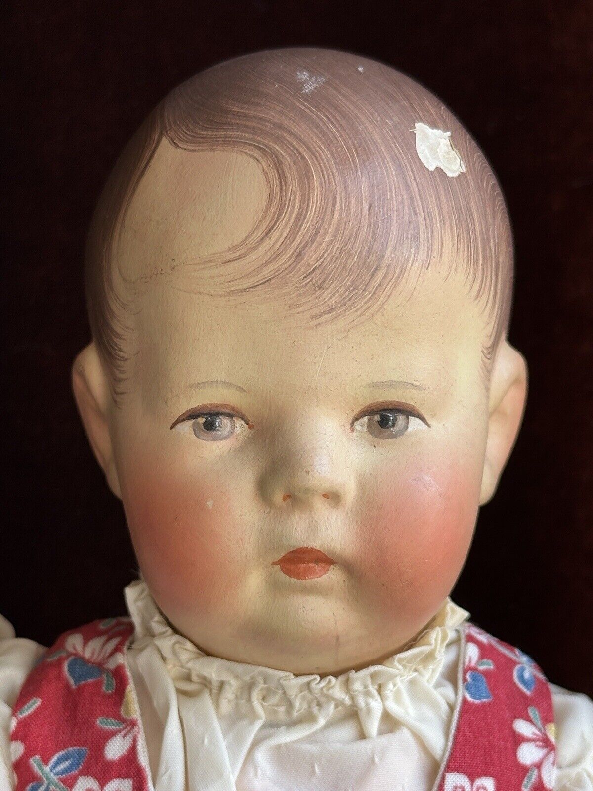 Antique/Vintage German Kathe Kruse 13.75” Cloth Character Girl Doll