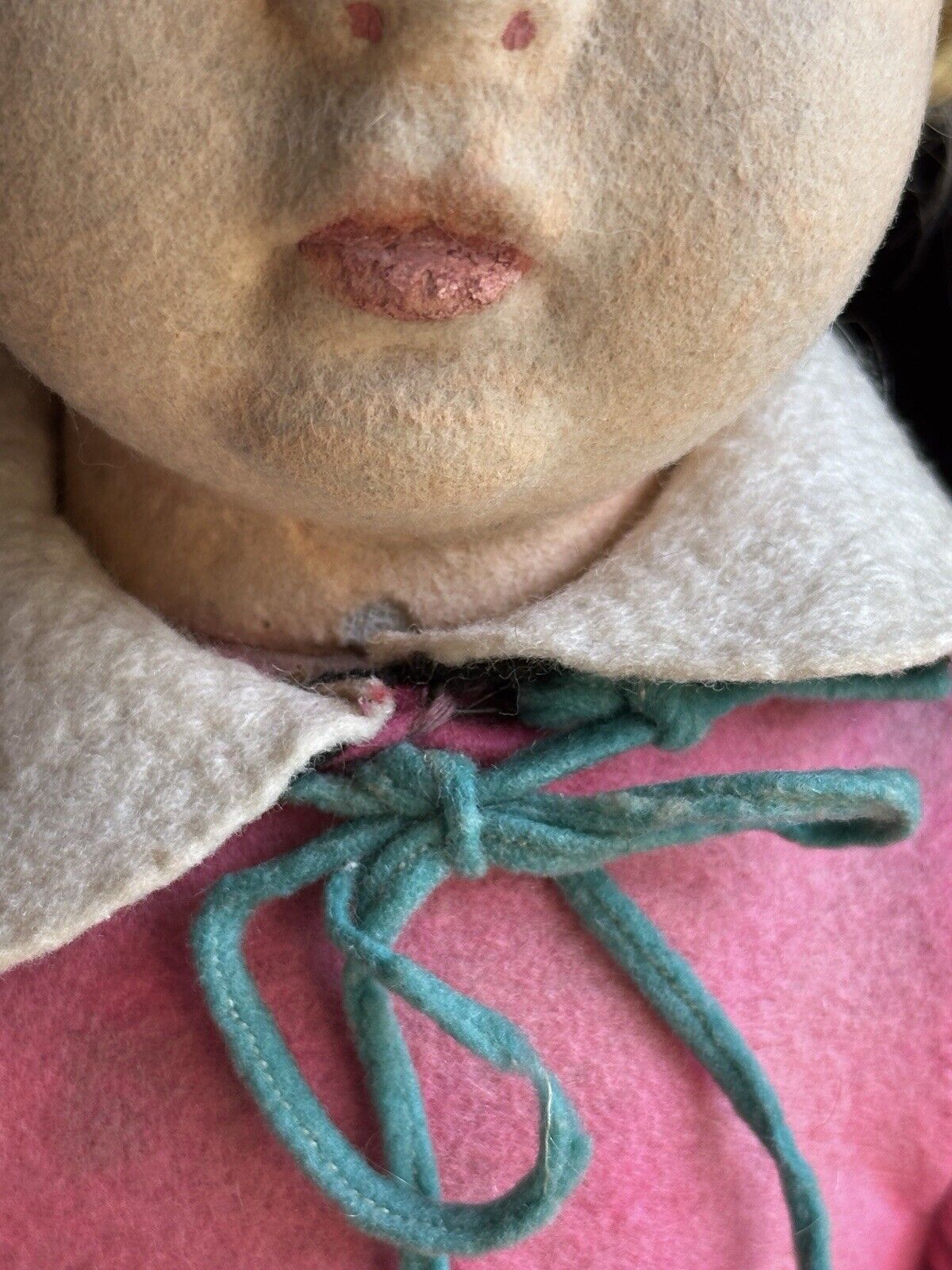 Large Vintage Early Italian 23” Lenci 109 Series Felt Cloth Girl Doll