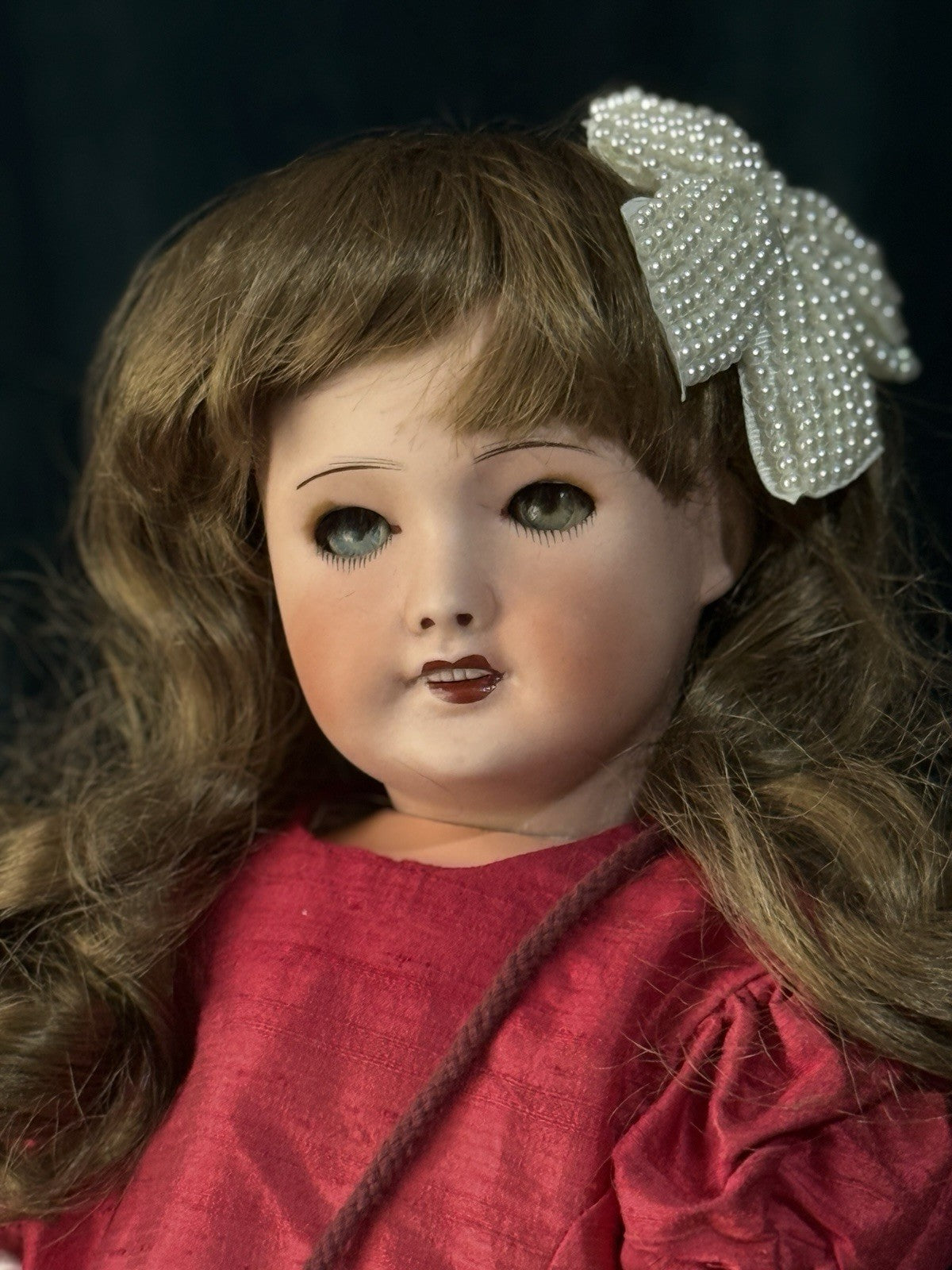 Antique French 20” Unis Mold 301 Bisque Head Composition Body Doll