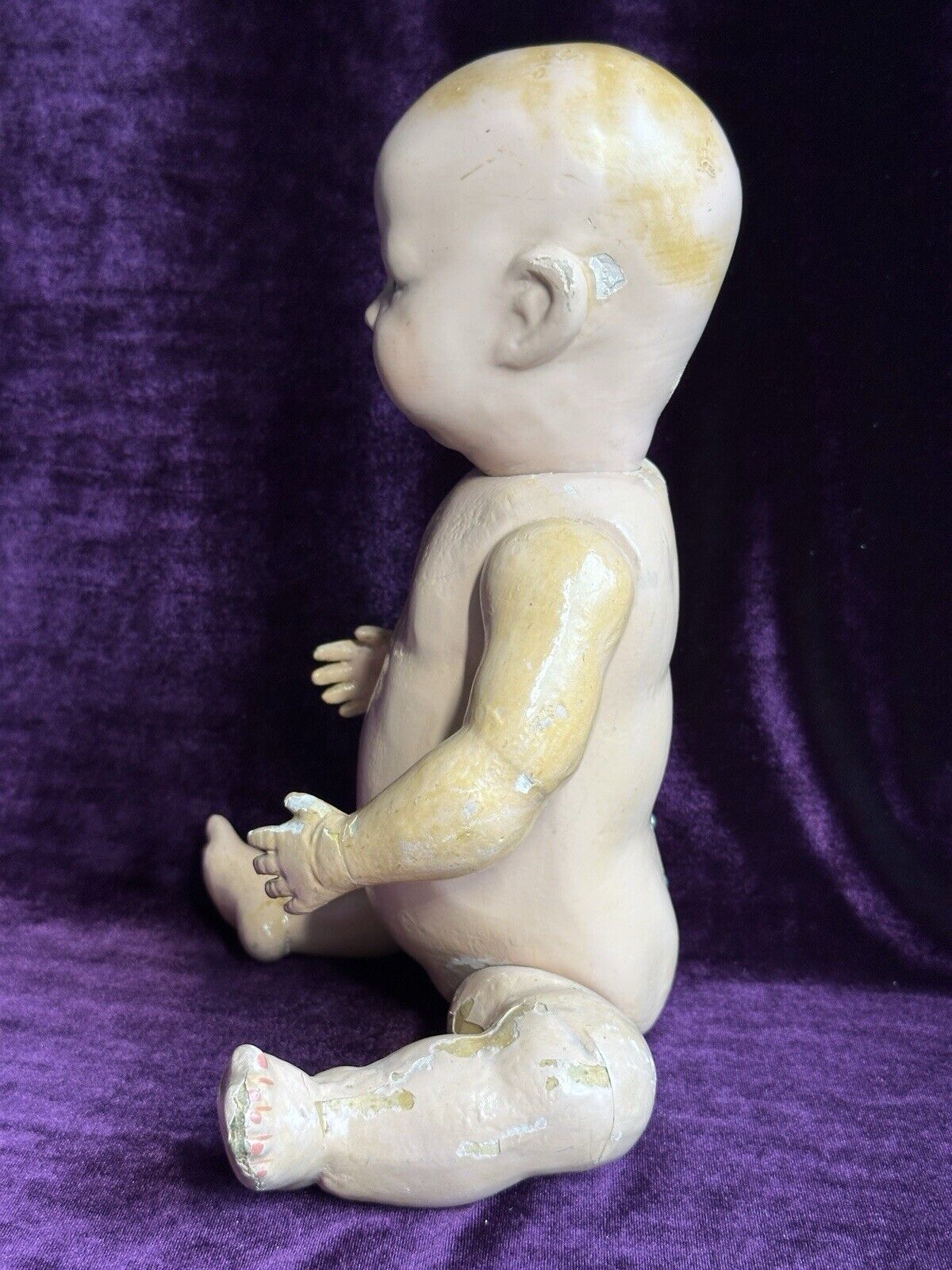 Antique American Schoenhut 14” Wood Baby Doll