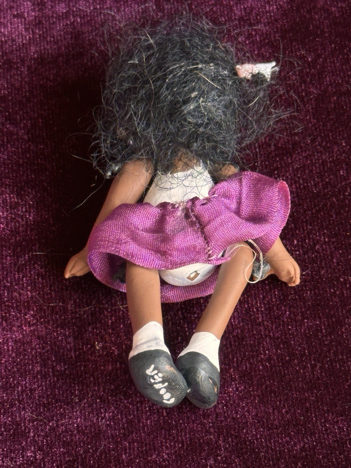 OOAK Miniature 2.75” Handmade Elizabeth Cooper Polymer Clay Girl Doll