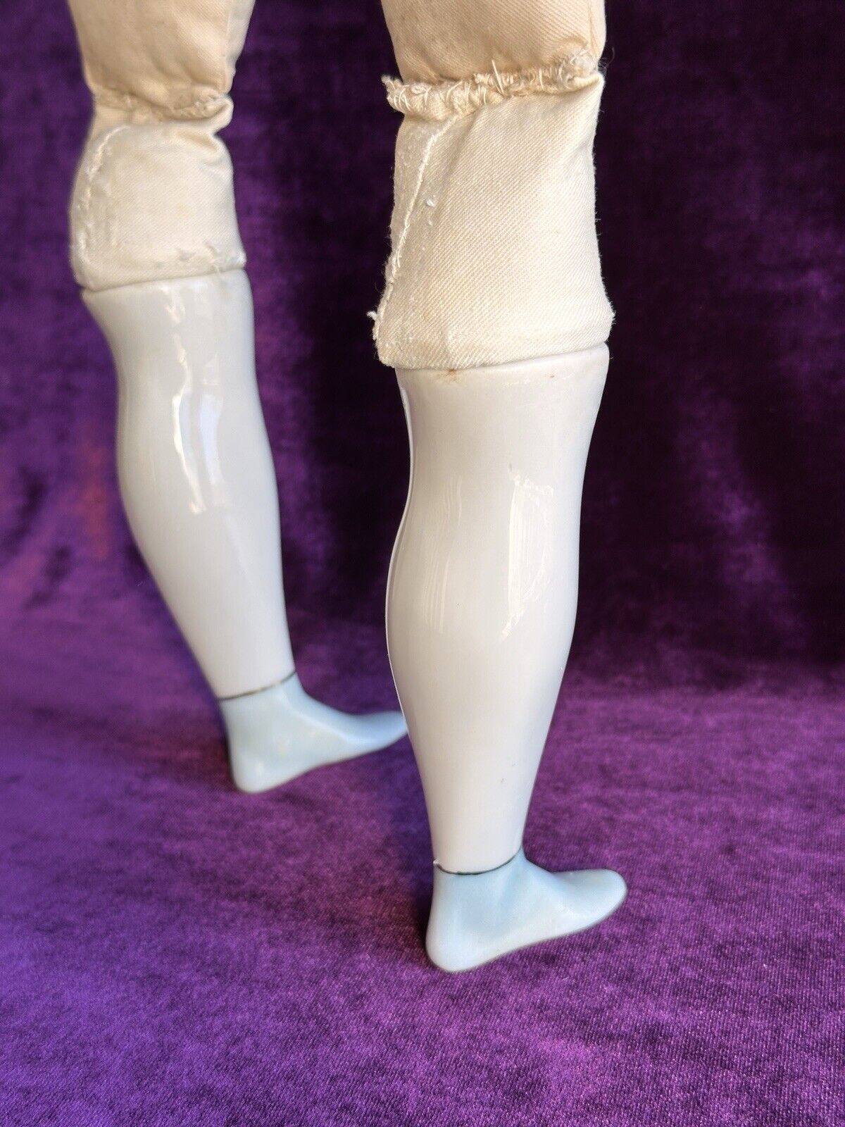 Antique German 11.5” Petite Blonde China Shoulder Head Doll