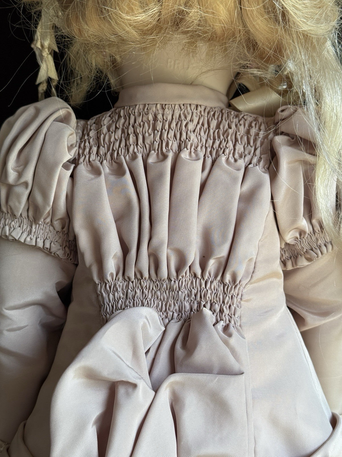 Vintage Large Porcelain Compo 27” Reproduction of Antique French Bru Jne Doll