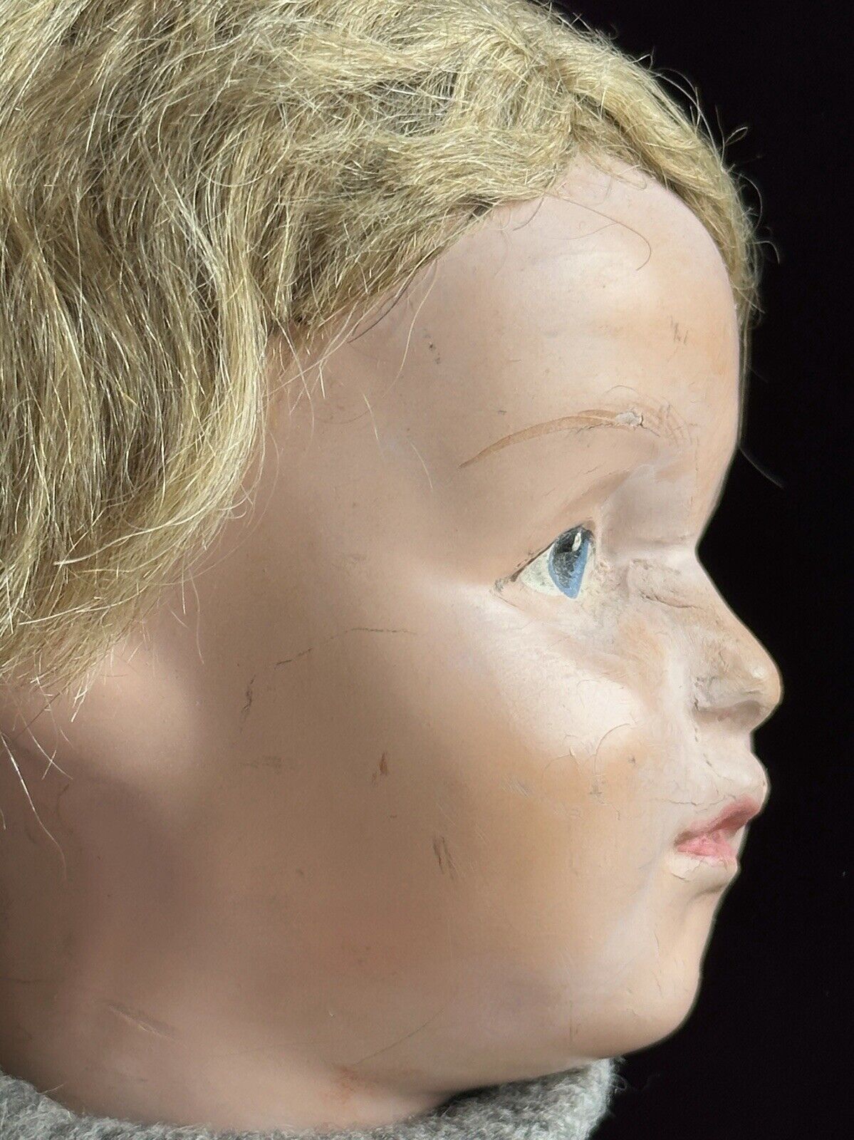 Antique American 19” Schoenhut 308 (?) Wood Carved Boy Doll