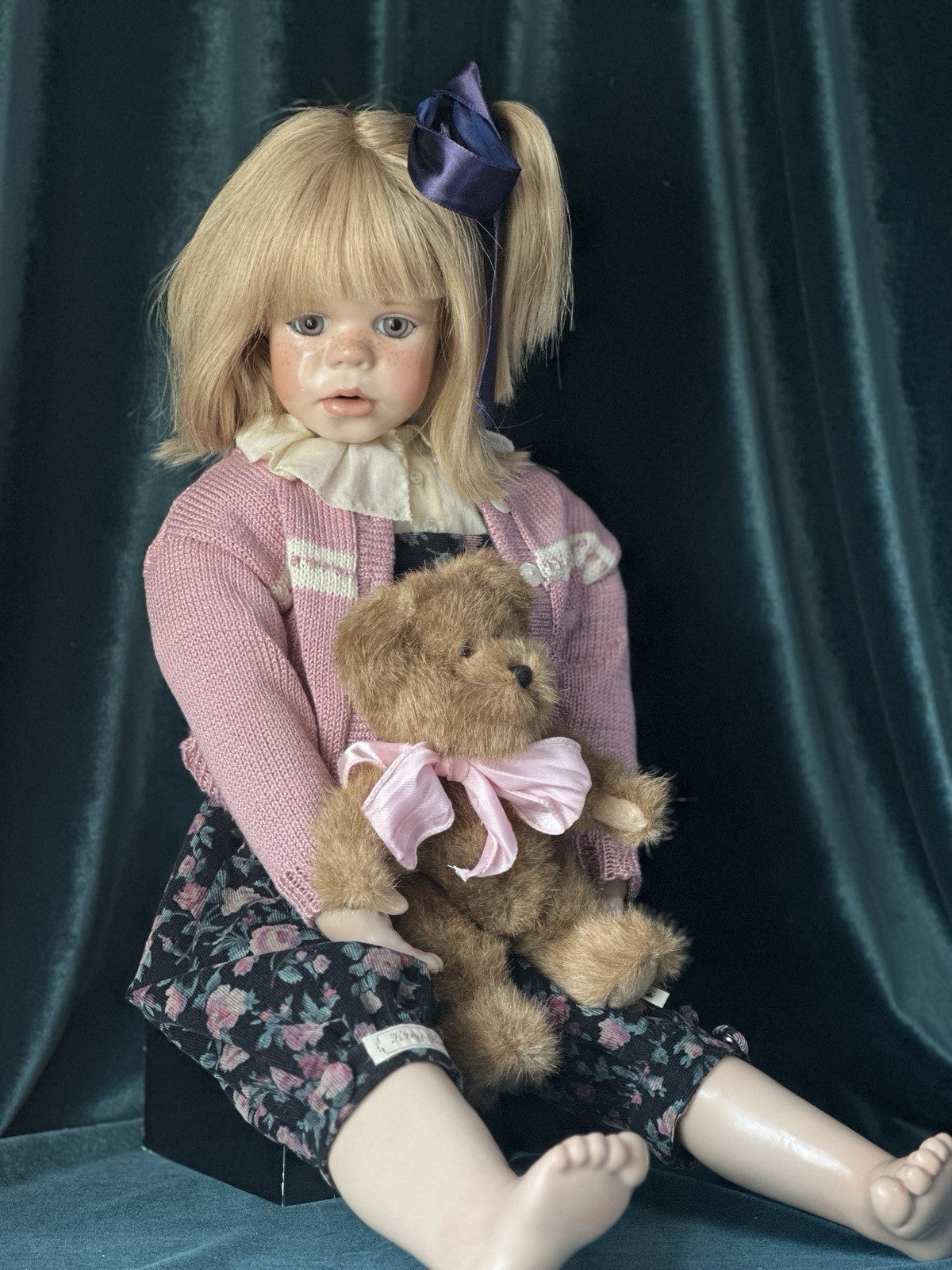 Collectible Artist Susan Krey Baby 24” Doll “Windy” Wax Over Porcelain LE 25