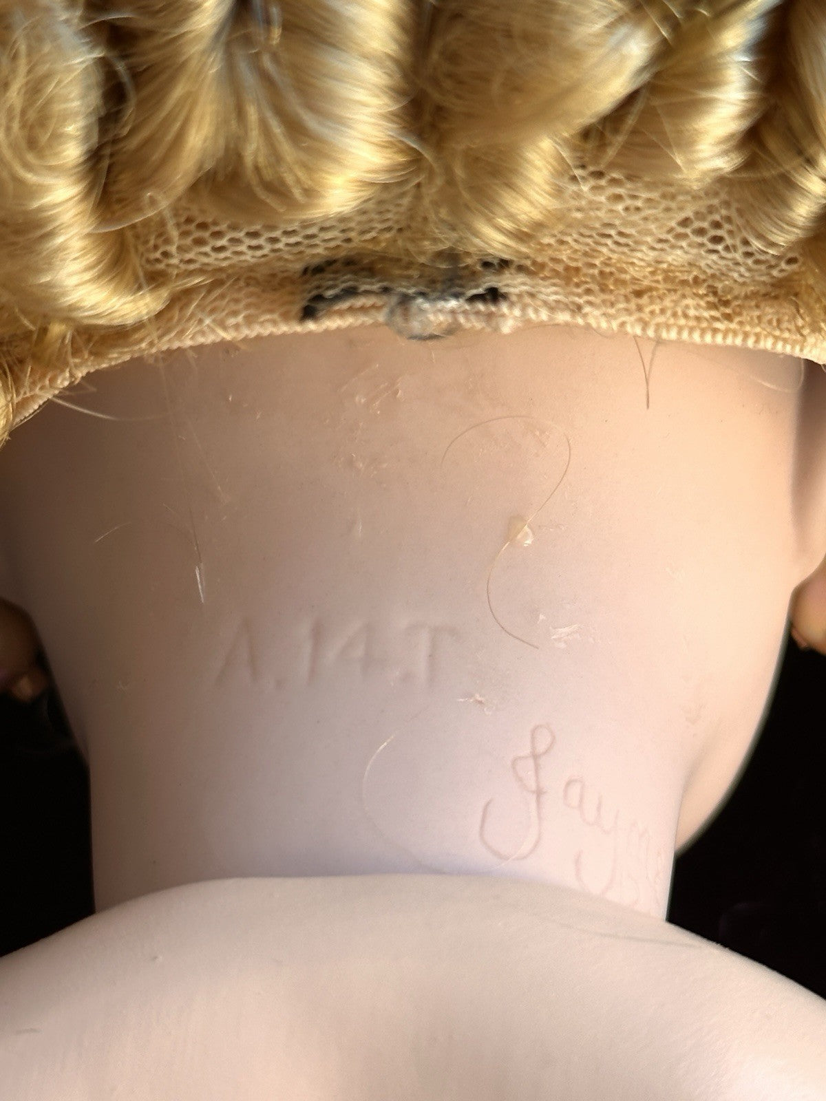 Vintage 17” Porcelain Compo Reproduction of Antique French Jumeau Triste Doll