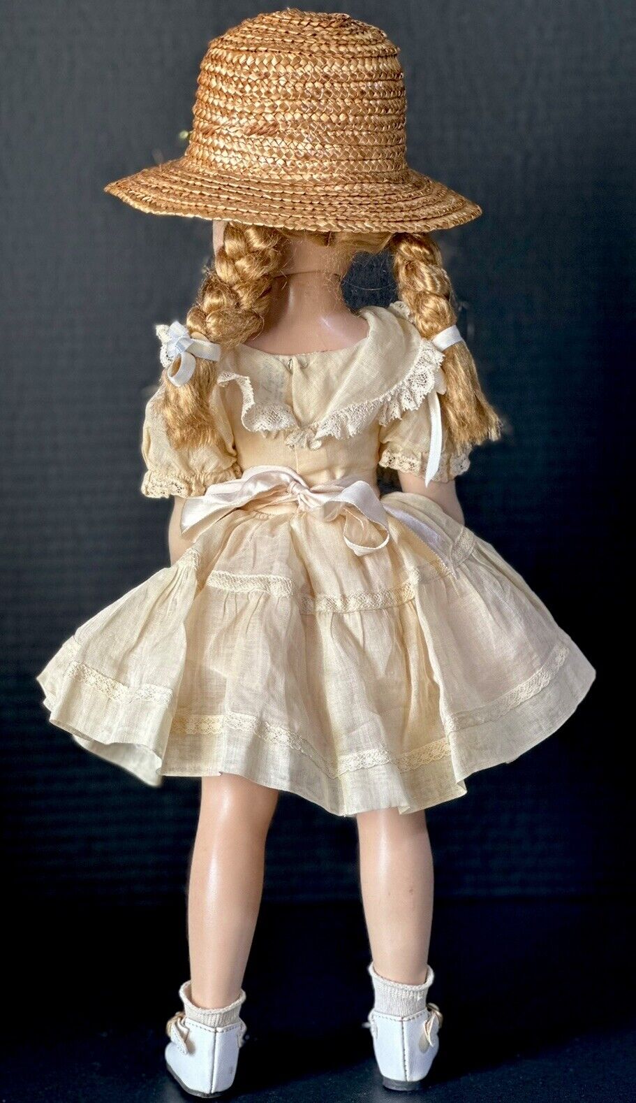 Vintage Madame Alexander 16” Polly Pigtails Hard Plastic Doll Tagged Outfit
