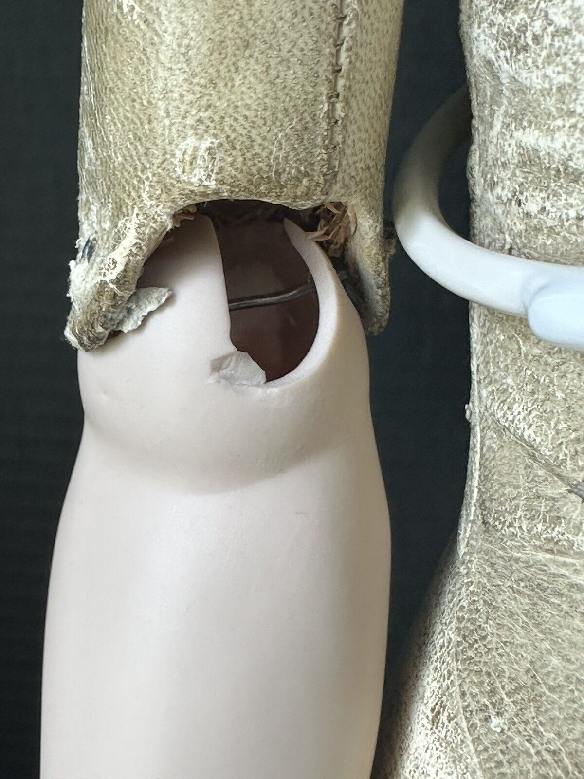 Antique JDK Kestner Mold 154 Bisque Head/Shoulder Leather Body 26” Doll