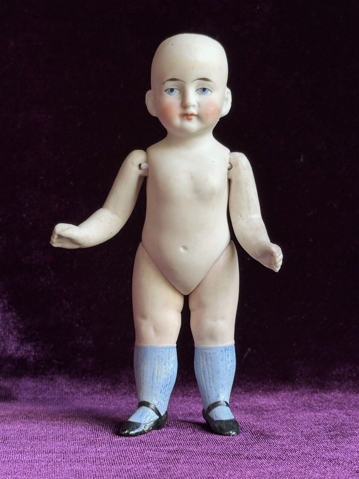 Antique German 5.25” All Bisque 8500 Miniature Dollhouse Mignonette Doll