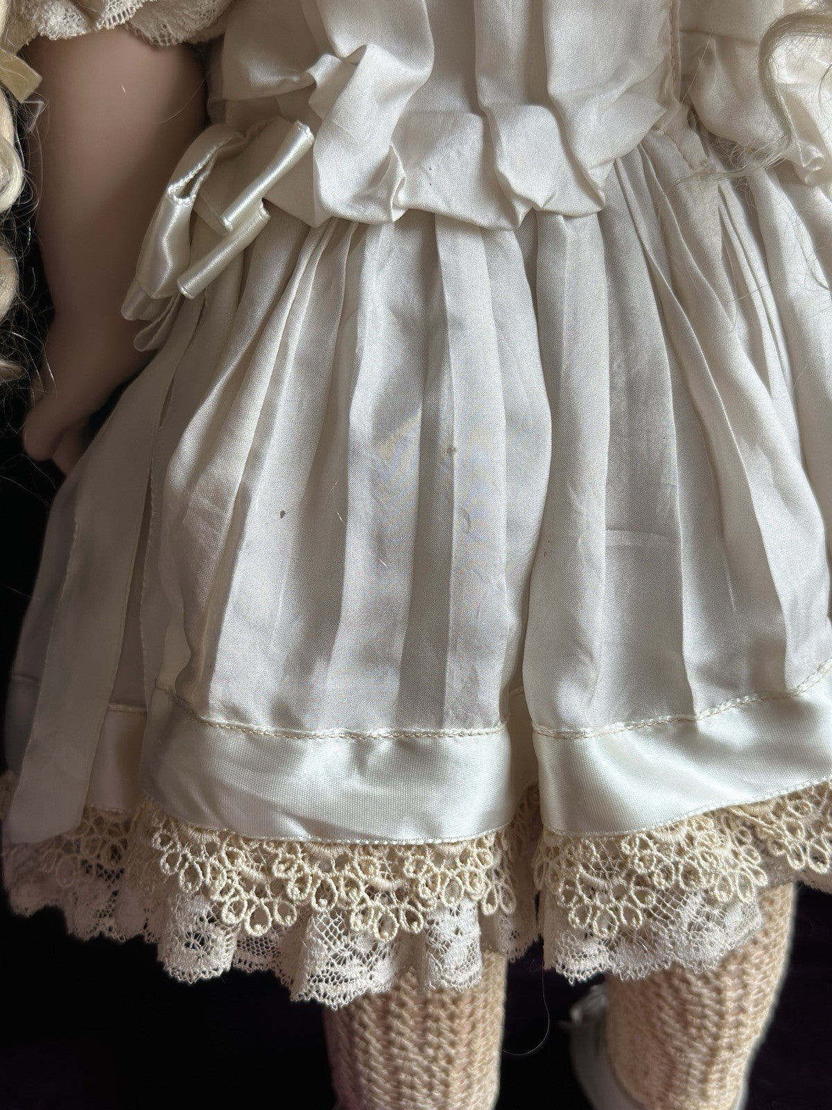 Vintage Porcelain/Comp. 22” Artist Reproduction of Antique French Bru Jne Doll