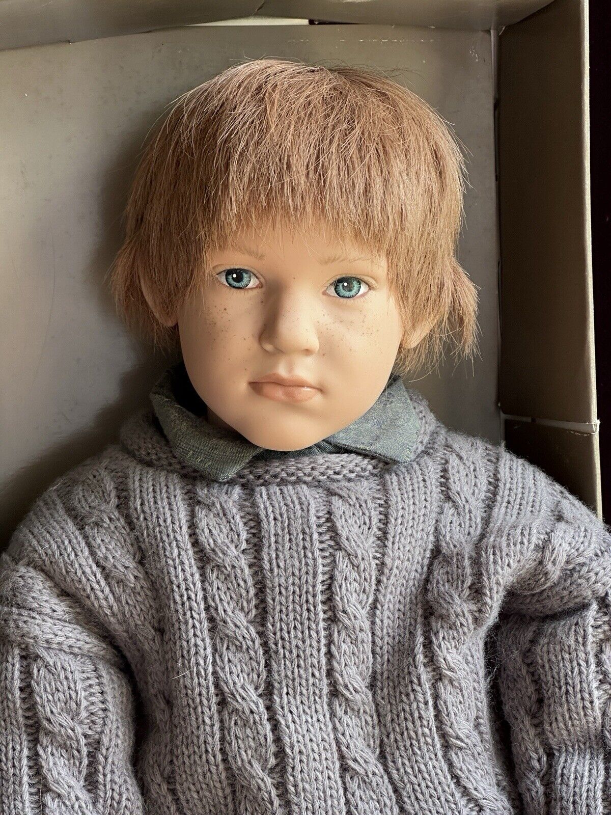 Vintage 24” Sabine Esche Sigikid Sammy Boy Vinyl Doll LE 1500 Box + Tag