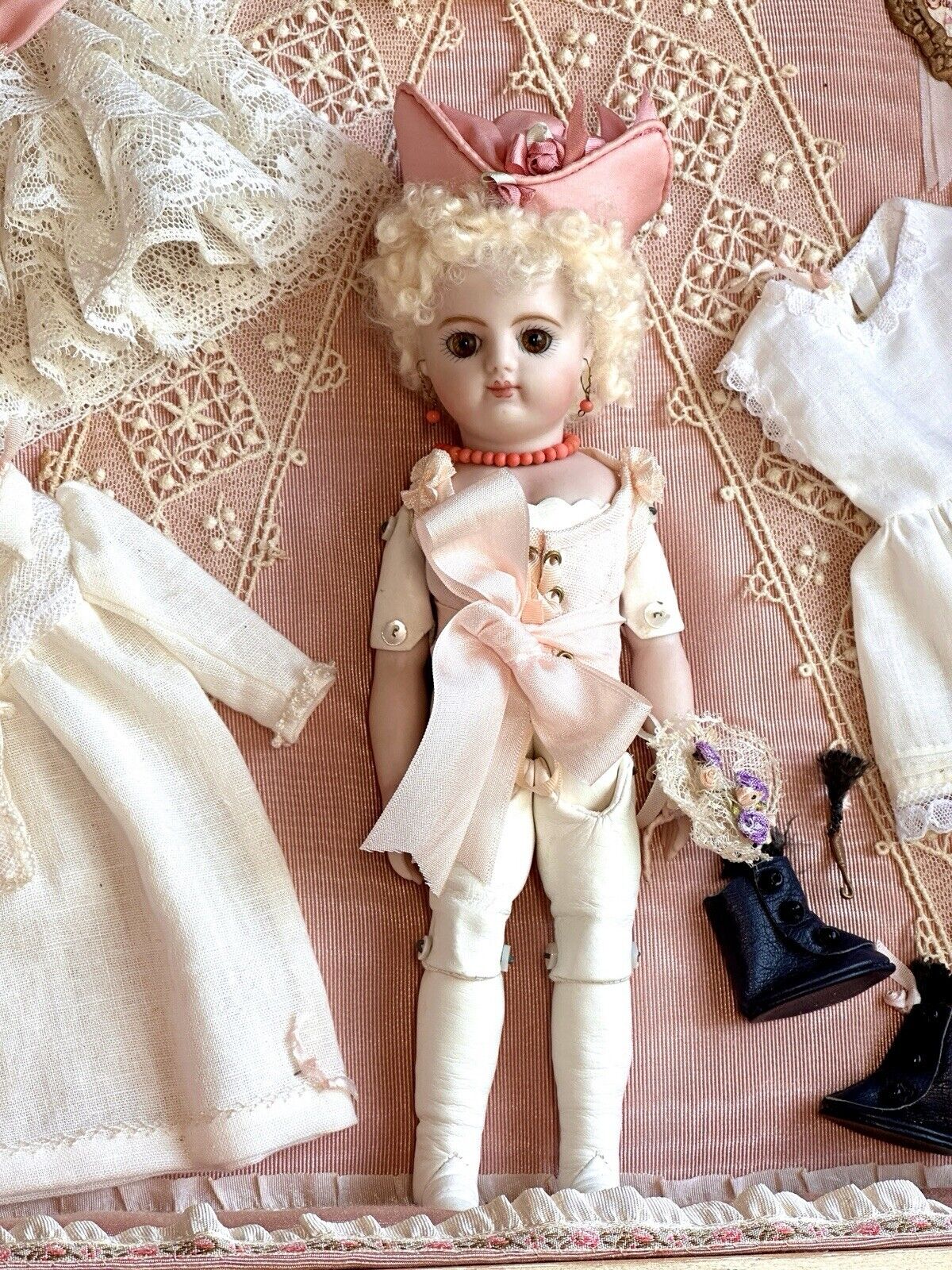Artist Porcelain Reproduction of French François Gaultier Doll Presentation Box
