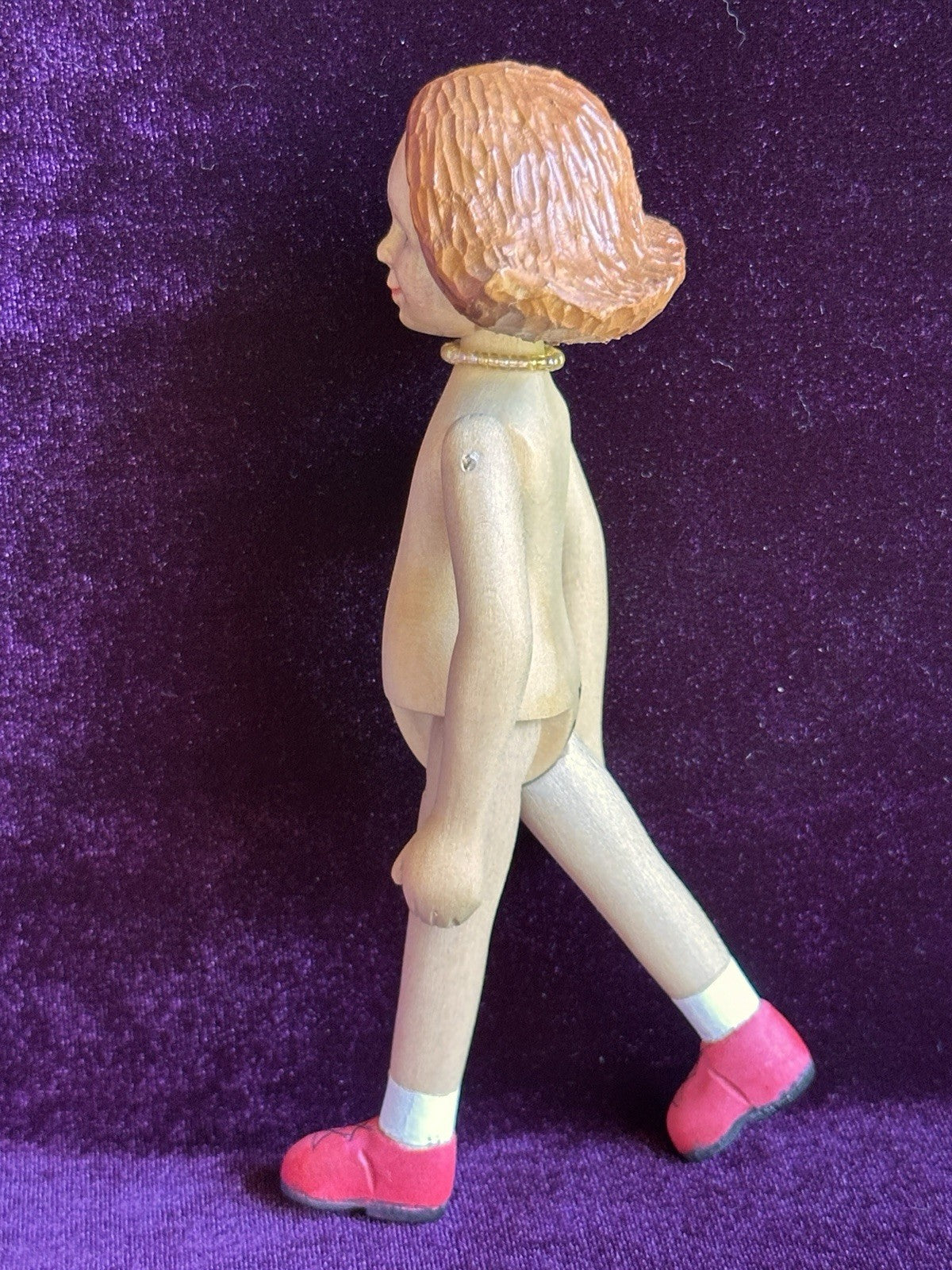 OOAK 6.5” Robert Raikes (?) Wood Hand Carved Signed Hitty Friend Doll