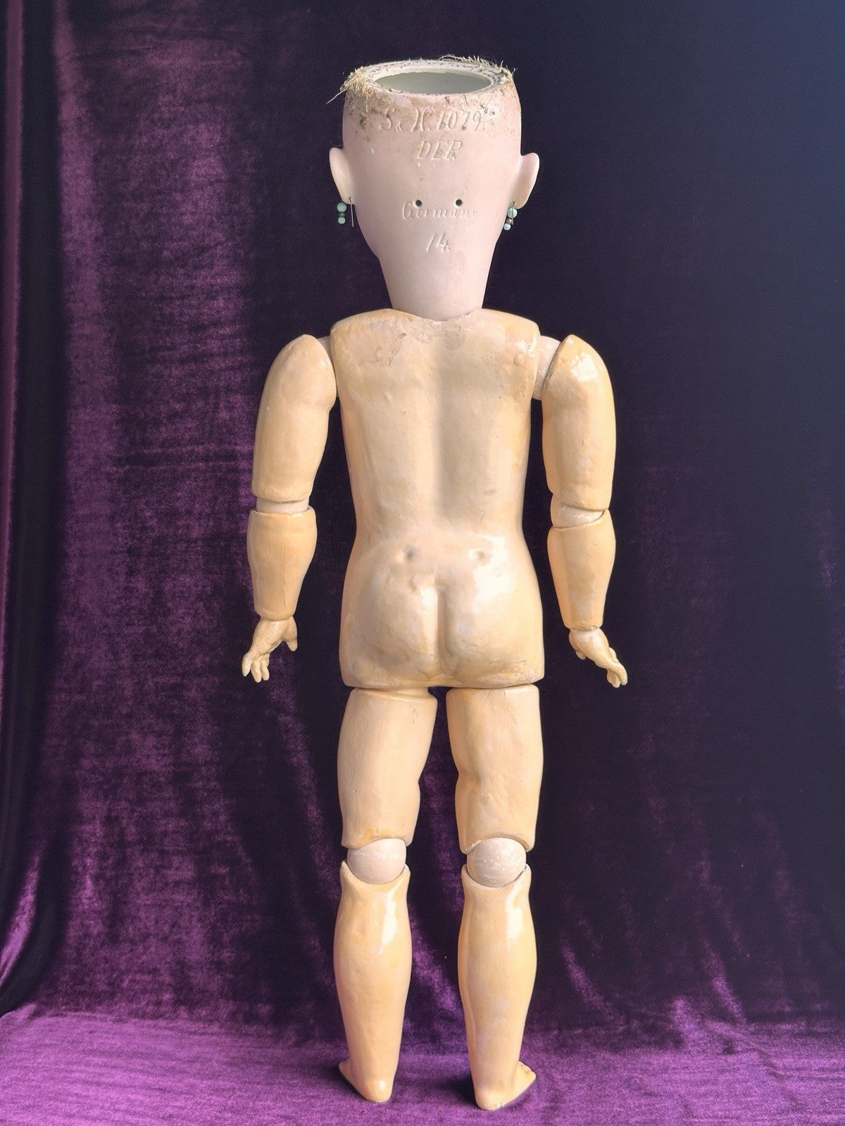 Large Antique German 28” Simon Halbig 1079 Dep Bisque Head Doll