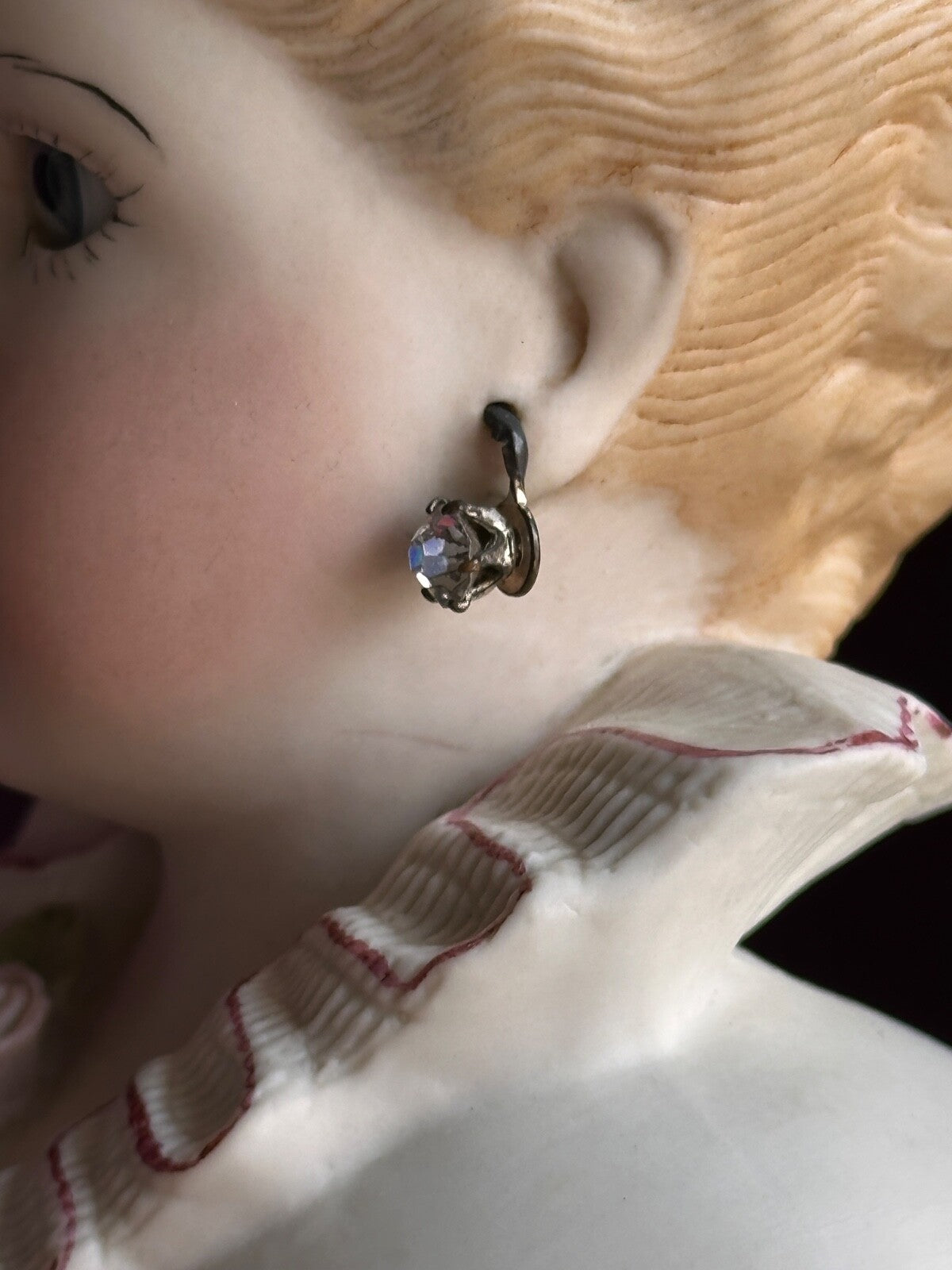 Rare Vintage 20.5” Reproduction of Antique German Kling Parian Doll Glass Eyes