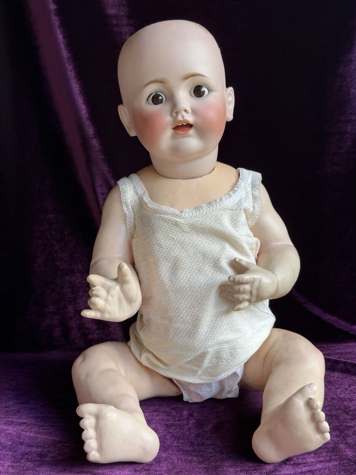 Large Antique German 23” Kestner JDK 257 Character Baby Doll