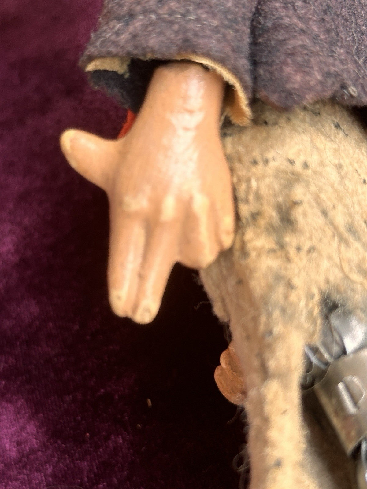2 Antique Swiss SABA Bucherer Mutt & Jeff Ball Jointed Metal Dolls Toys
