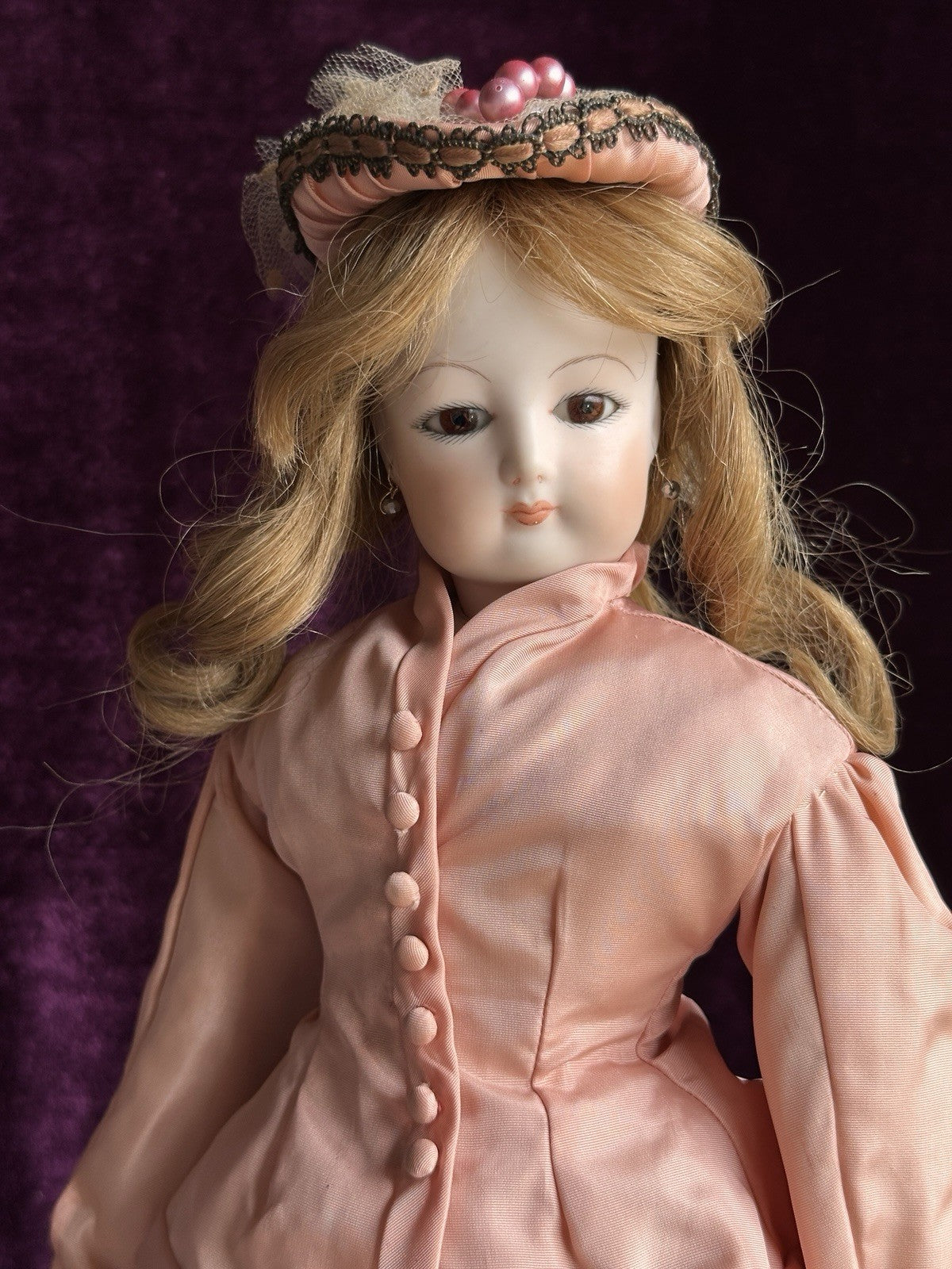 Porcelain 16” Reproduction of Antique French Gaultier Fashion Doll By Clara Wade