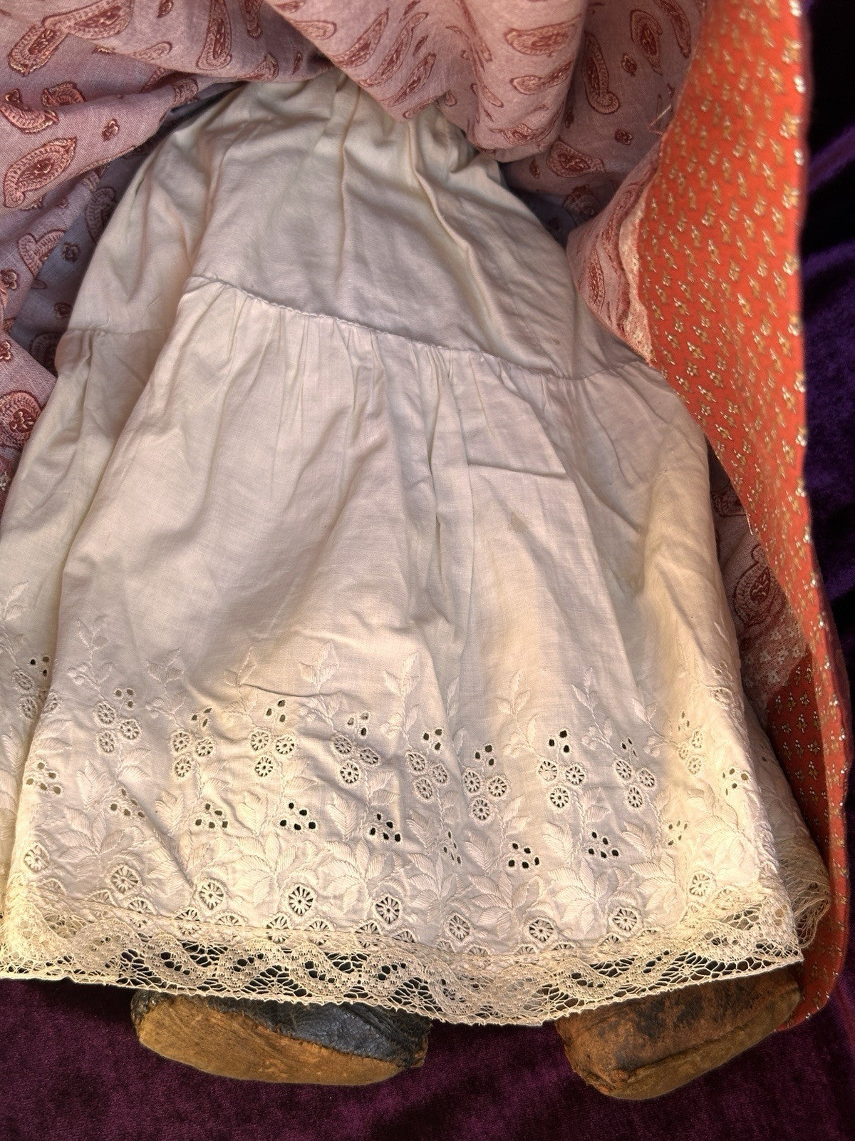 Antique German 23” Flat Top Highbrow China Shoulder Head Doll