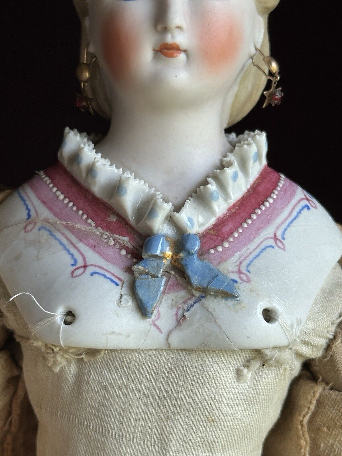Antique German 16” Dornheim, Koch & Fischer Parian Dresden Parian Fashion Doll