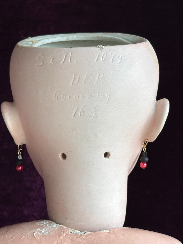 Huge Antique German 36" Simon Halbig 1079 Dep Bisque Head Doll