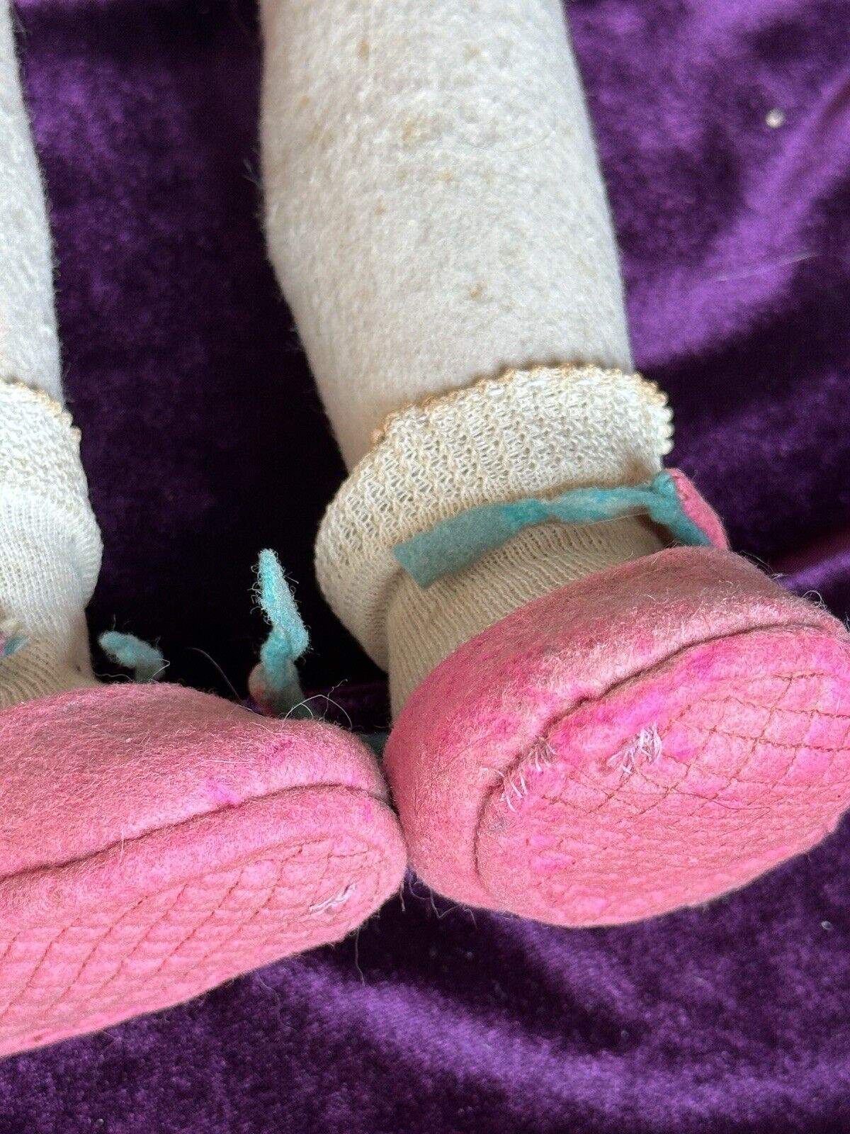 Large Vintage Early Italian 23” Lenci 109 Series Felt Cloth Girl Doll