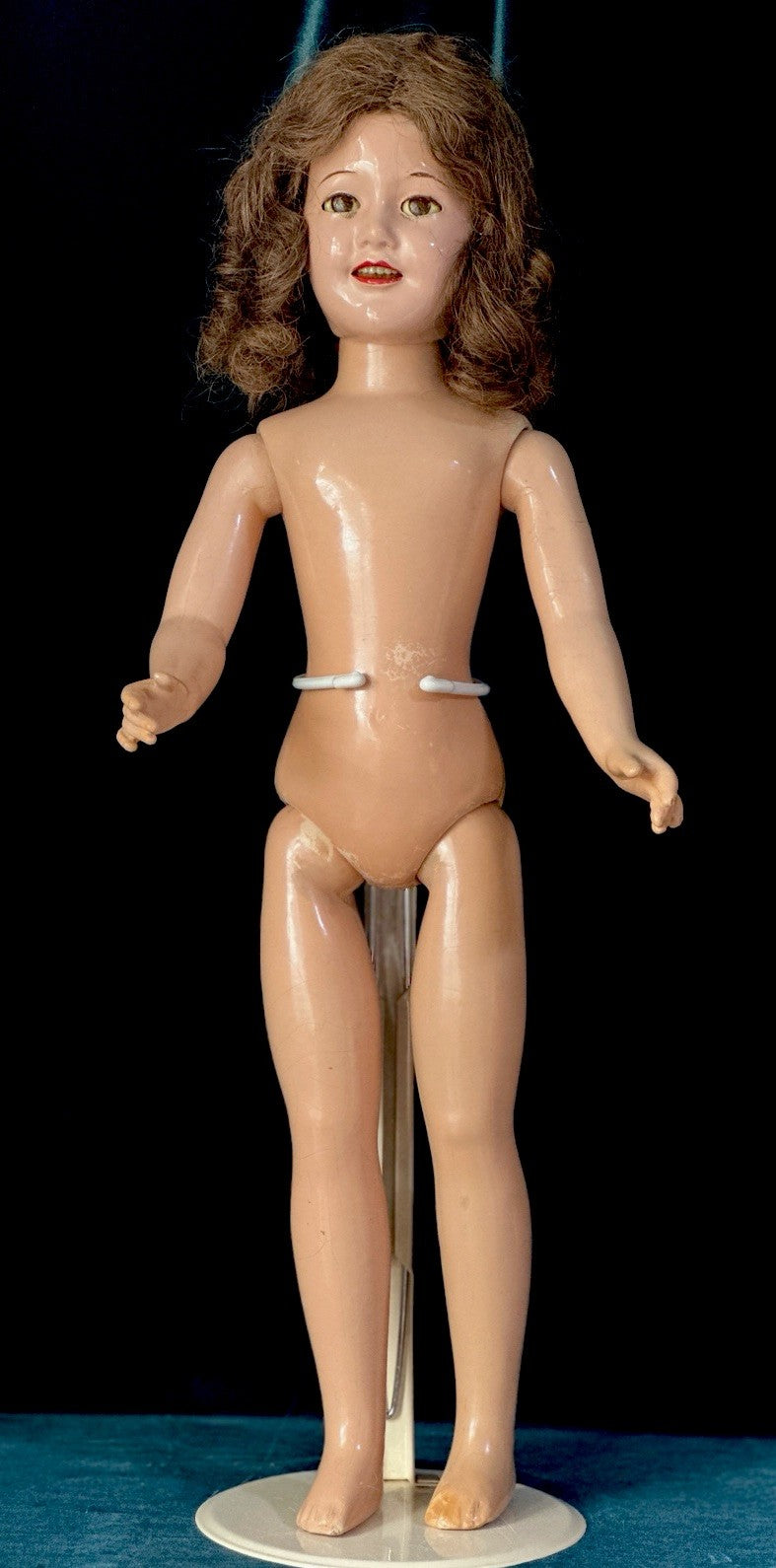 Large 24” Vintage 1940’s Composition  Deanna Durbin Doll by Ideal Company