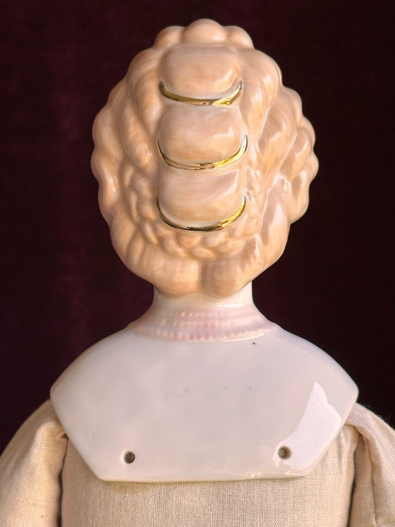 Vintage 22” Reproduction of Antique German China Fashion Doll