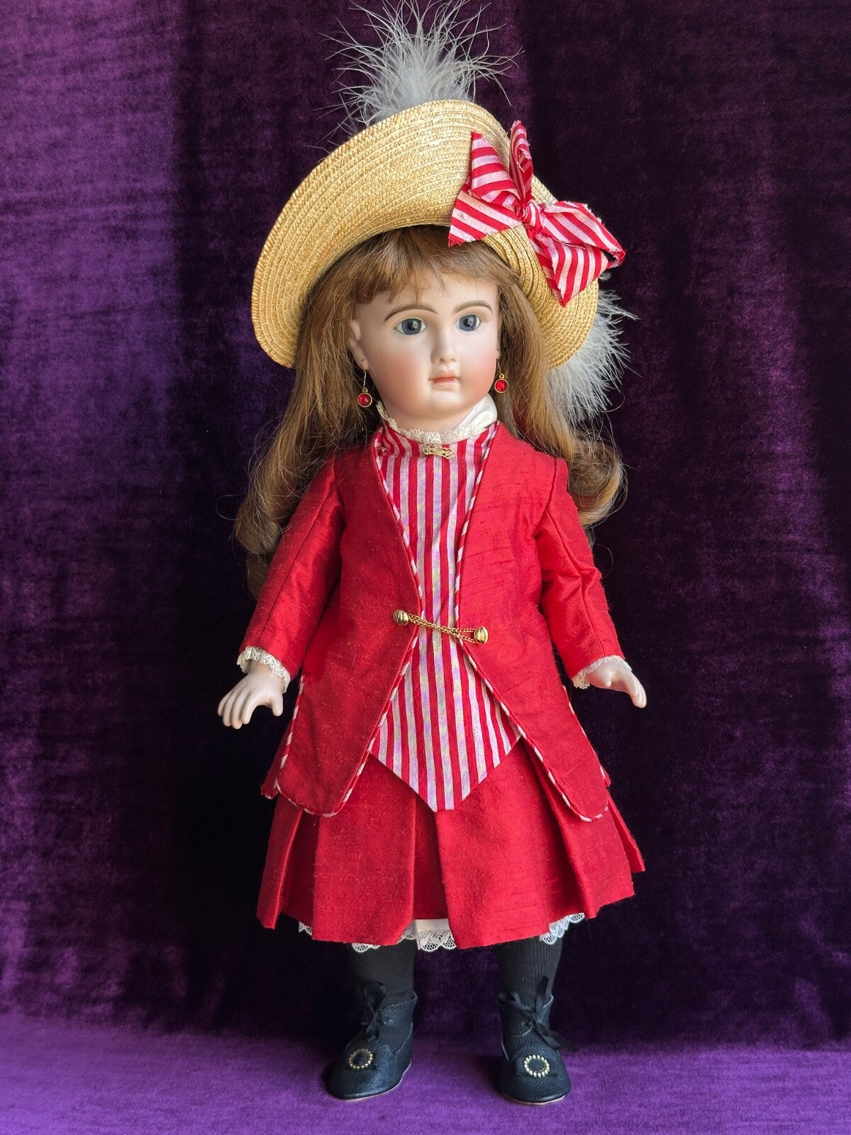 Porcelain 17” Reproduction of Antique French Rabery & Delphieu L'Intrepide Doll
