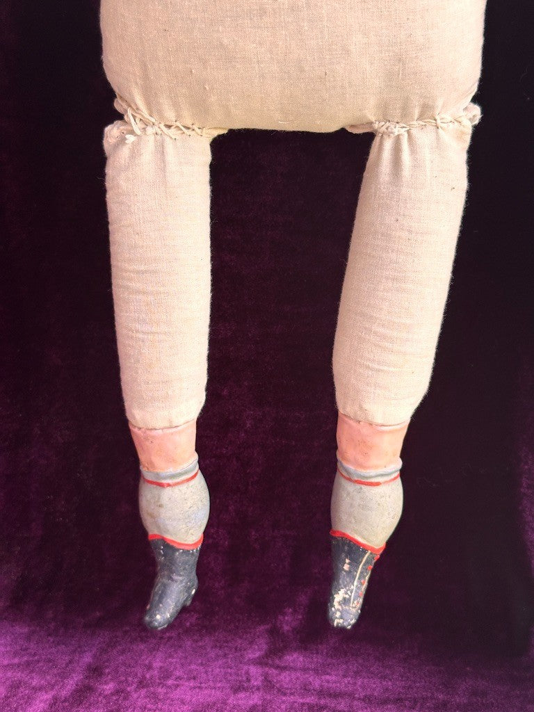 Antique American 26.5” Pre-Greiner Papier Mache Doll